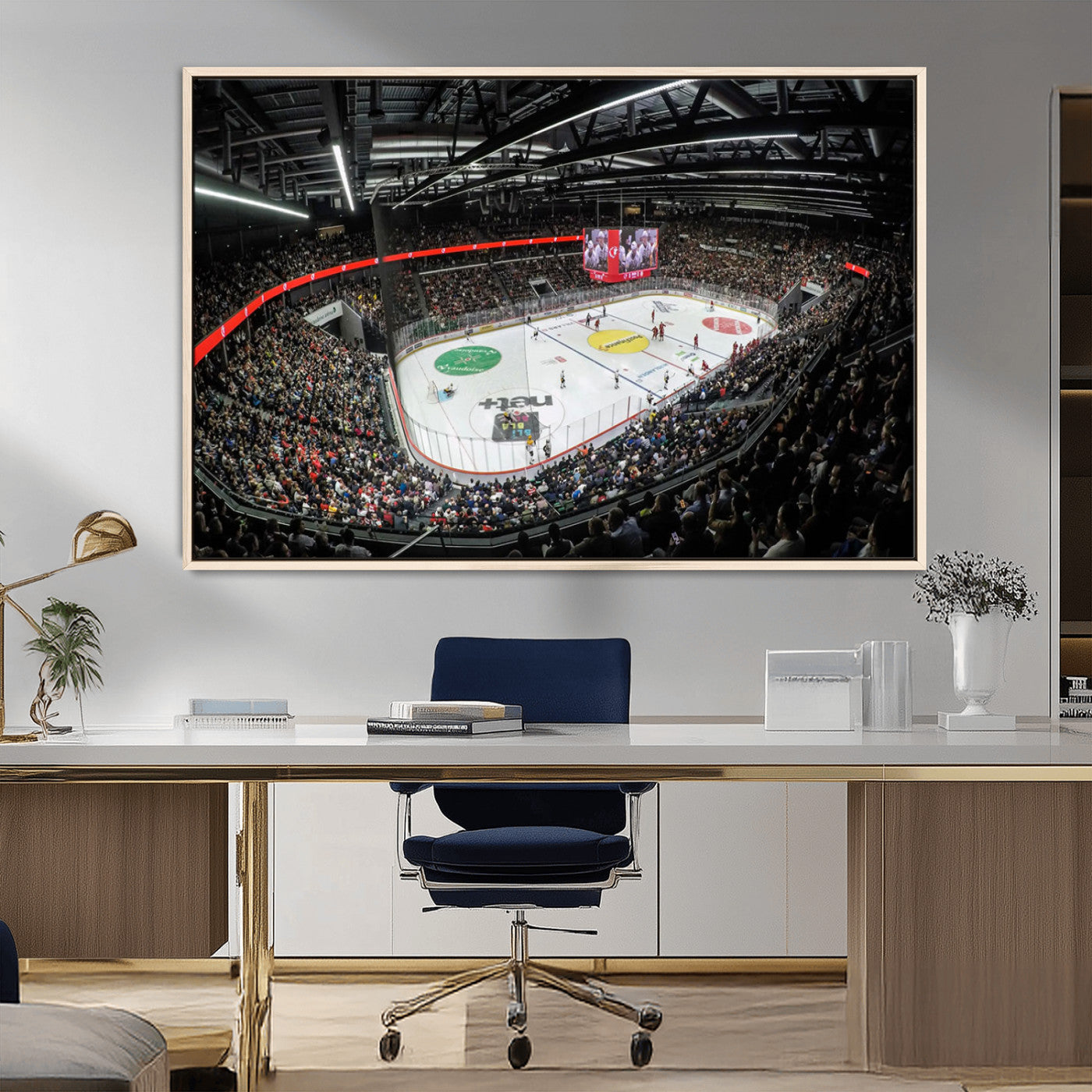 MGV-FC-36X24 - Vaudoise Lausanne Ice Hockey Arena Stadium Wall Art Canvas, Vaudoise Lausanne Ice Hockey Canvas