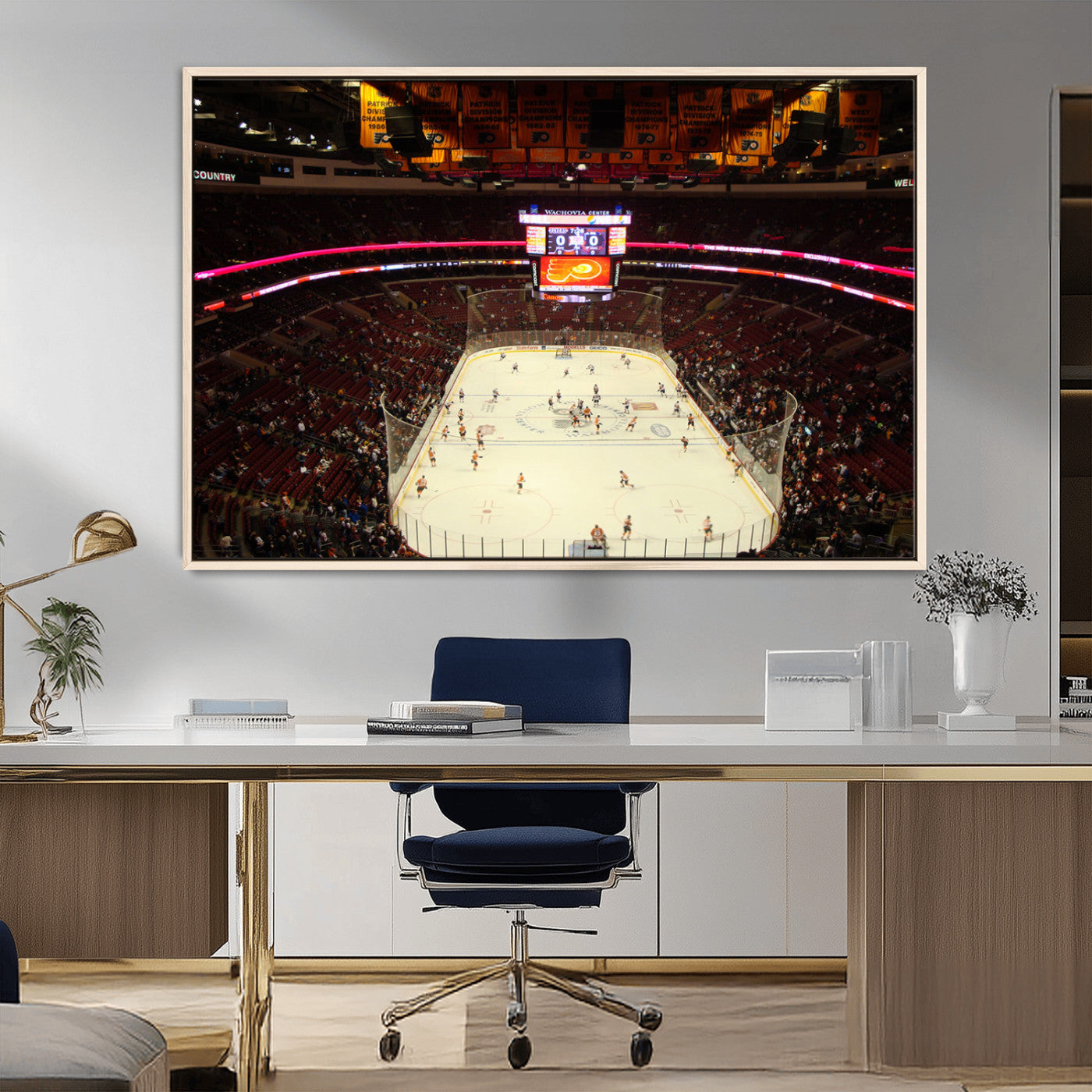 MGV-FC-36X24 - Wachovia Center Priort of Lyers Game Ice Hockey Stadium Canvas Print, Lyers Game Ice Hockey Stadium