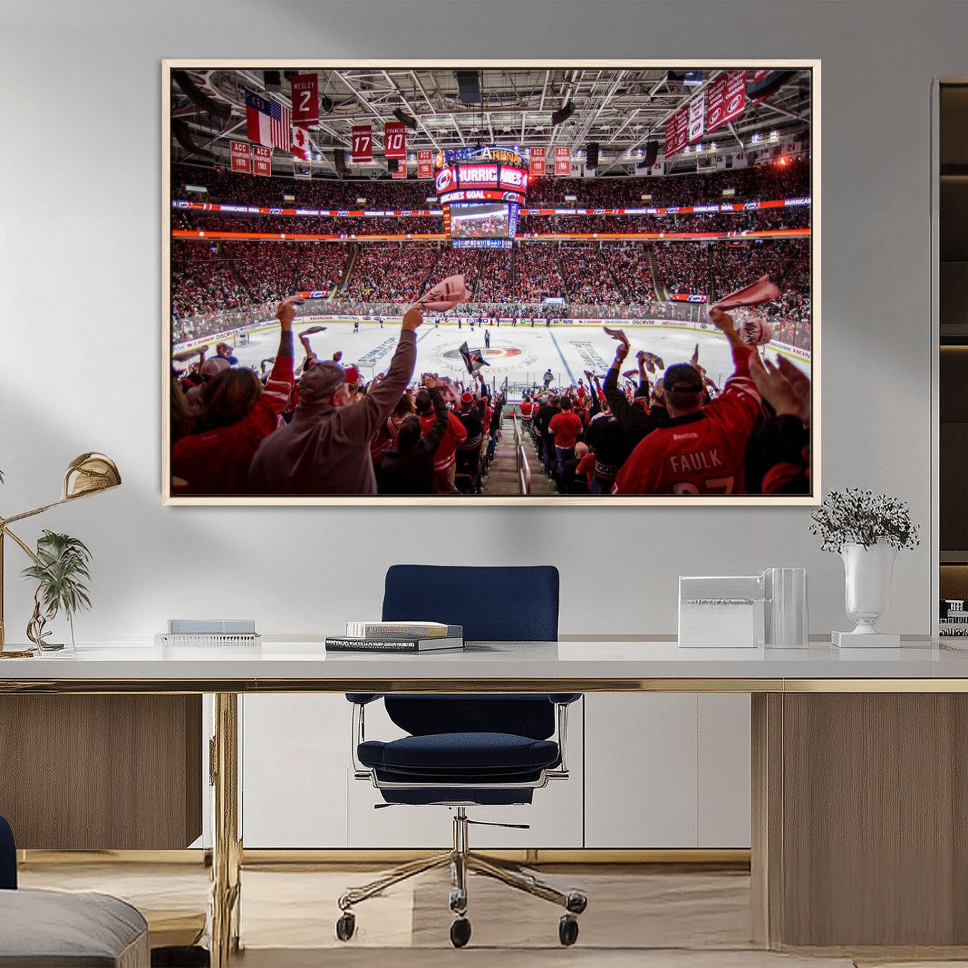 MGV-FC-36X24 - Carolina Hurricanes Ice Hockey Stadium Wall Art, Carolina Hurricanes Canvas Print