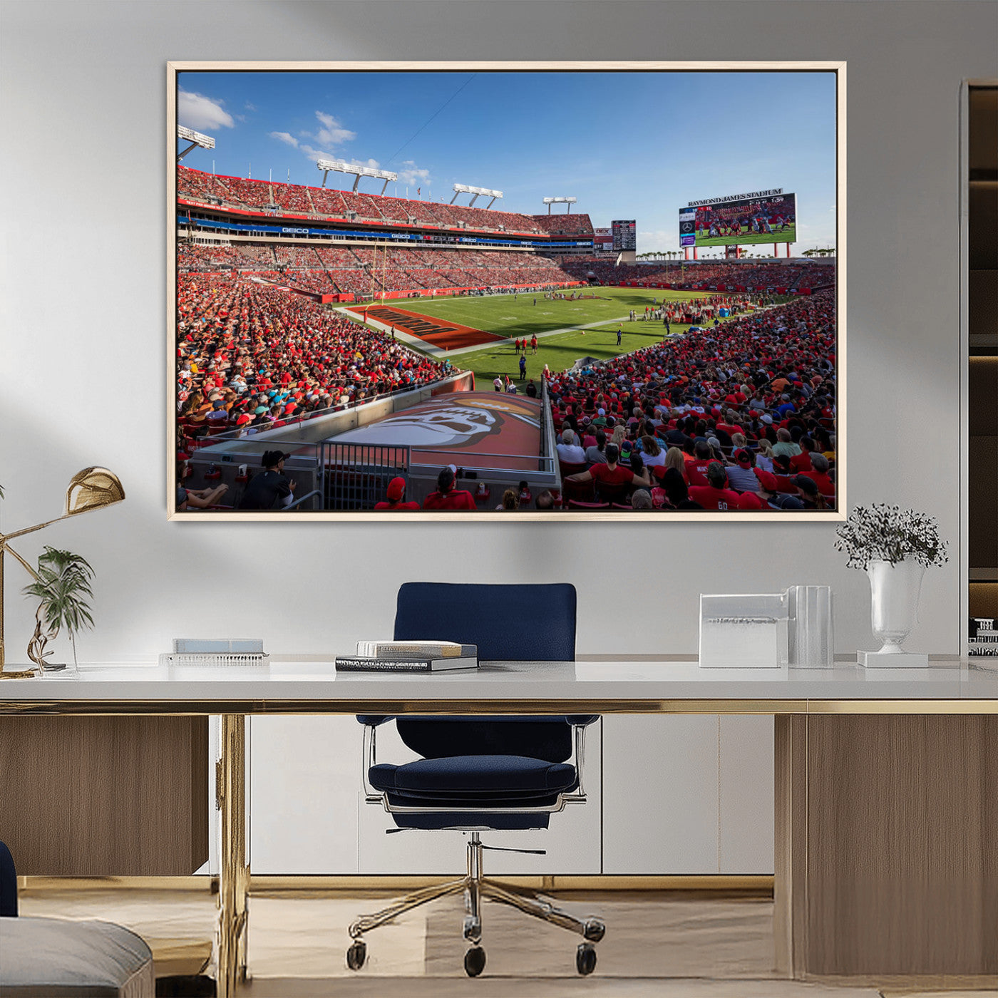 MGV-FC-36X24 - Florida Tampa Raymond James Stadium Wall Art Canvas Print - NFL Football Stadium Print