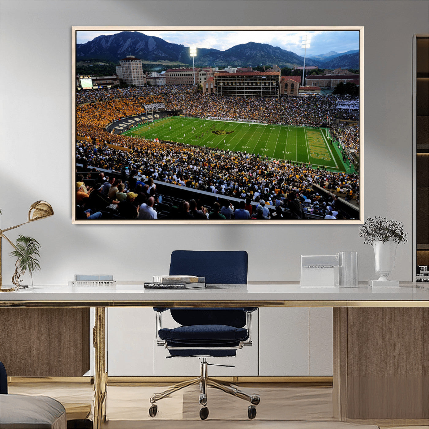 MGV-FC-36X24 - Colorado Buffaloes Canvas Print - Boulder Folsom Field Stadium Wall Art Canvas Print, Football Print