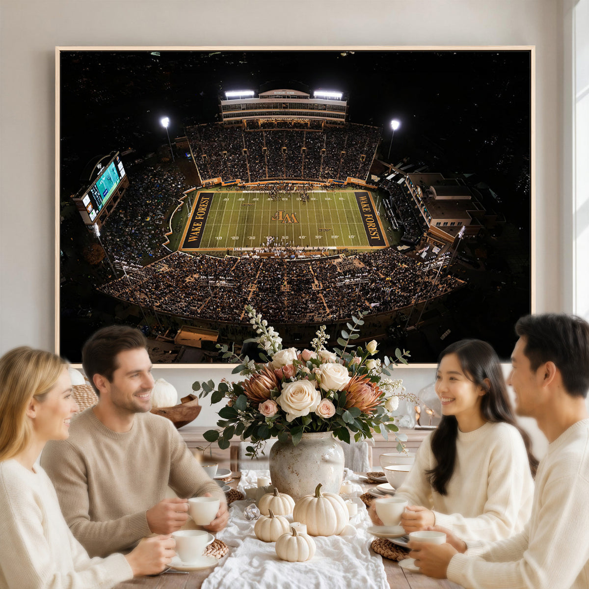 20605-MGV-CV-36X24 - Wake Forest University Demon Deacons Canvas Print, Football Team Wall Art