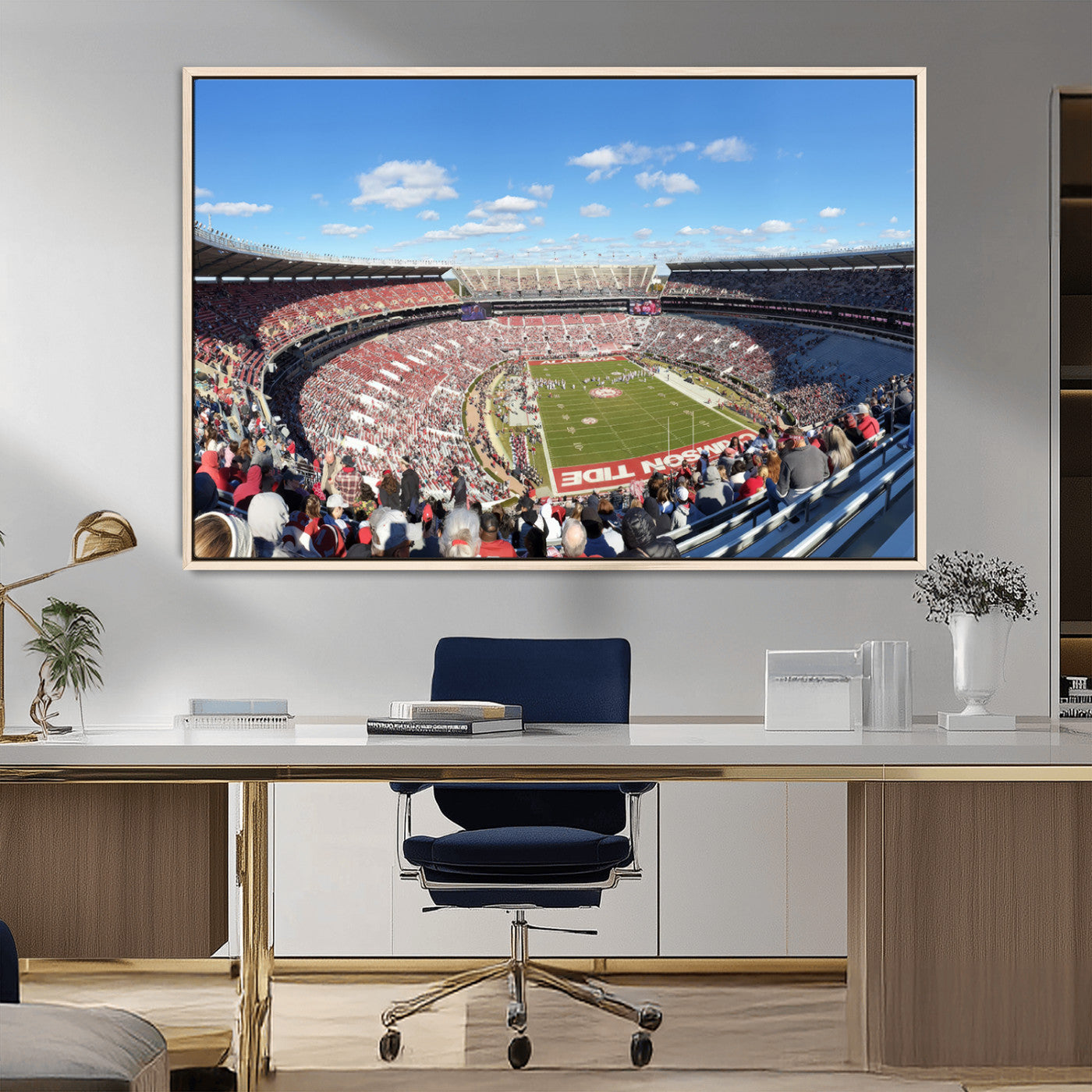 MGV-FC-36X24 - University of Alabama Crimson Tide Print Wall Art - Tuscaloosa Bryant-Denny Stadium Wall Art Canvas