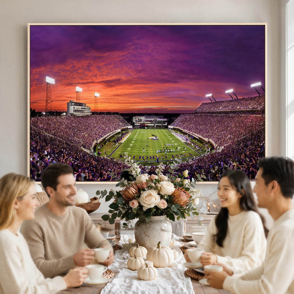88575-MGV-CV-36X24 - East Carolina University Pirates Football Print Canvas- Greenville Dowdy-Ficklen Stadium Wall Art