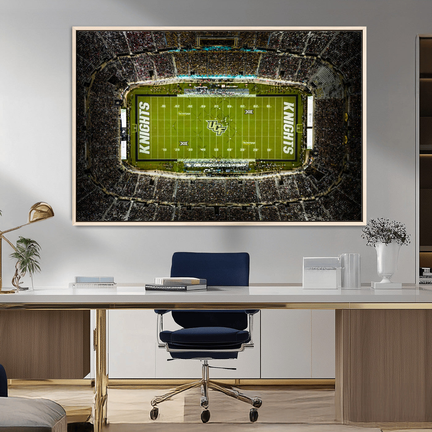 MGV-FC-36X24 - UCF Knights Football Team Print - Orlando FBC Mortgage Stadium Wall Art, UCF Knights Canvas Print