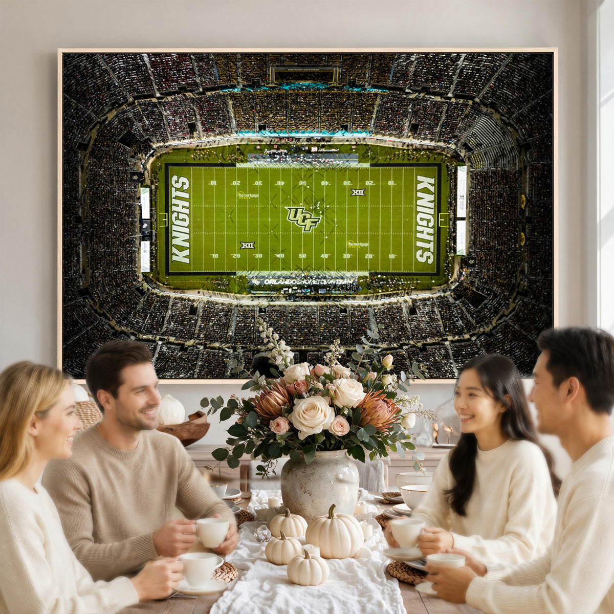 58050-MGV-CV-36X24 - UCF Knights Football Team Print - Orlando FBC Mortgage Stadium Wall Art, UCF Knights Canvas Print