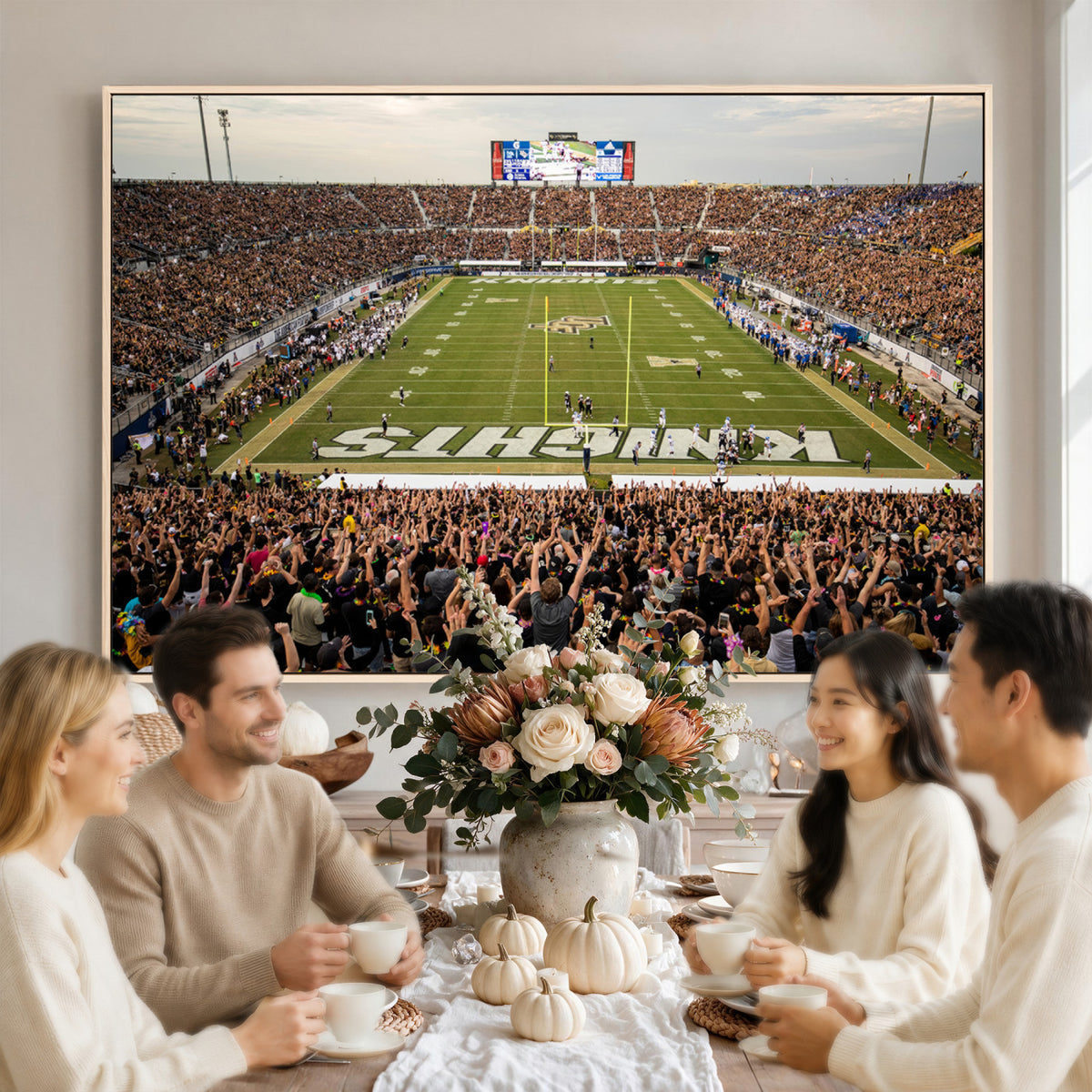 38659-MGV-CV-36X24 - UCF Knights Football Team Print - Orlando FBC Mortgage Stadium Canvas Print