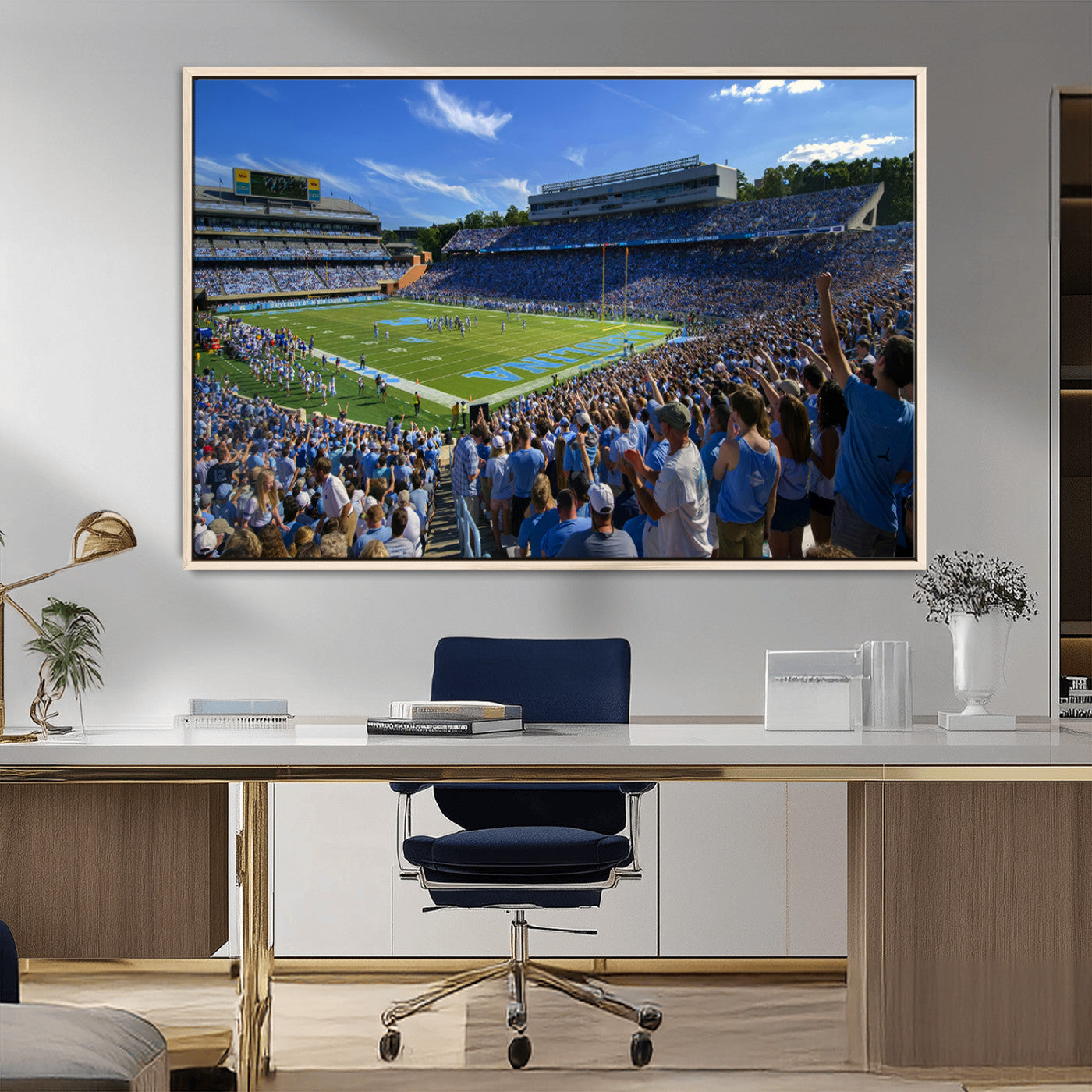 MGV-FC-36X24 - University of North Carolina Tar Heels Team Canvas Print - Chapel Hill Kenan Memorial Stadium Wall
