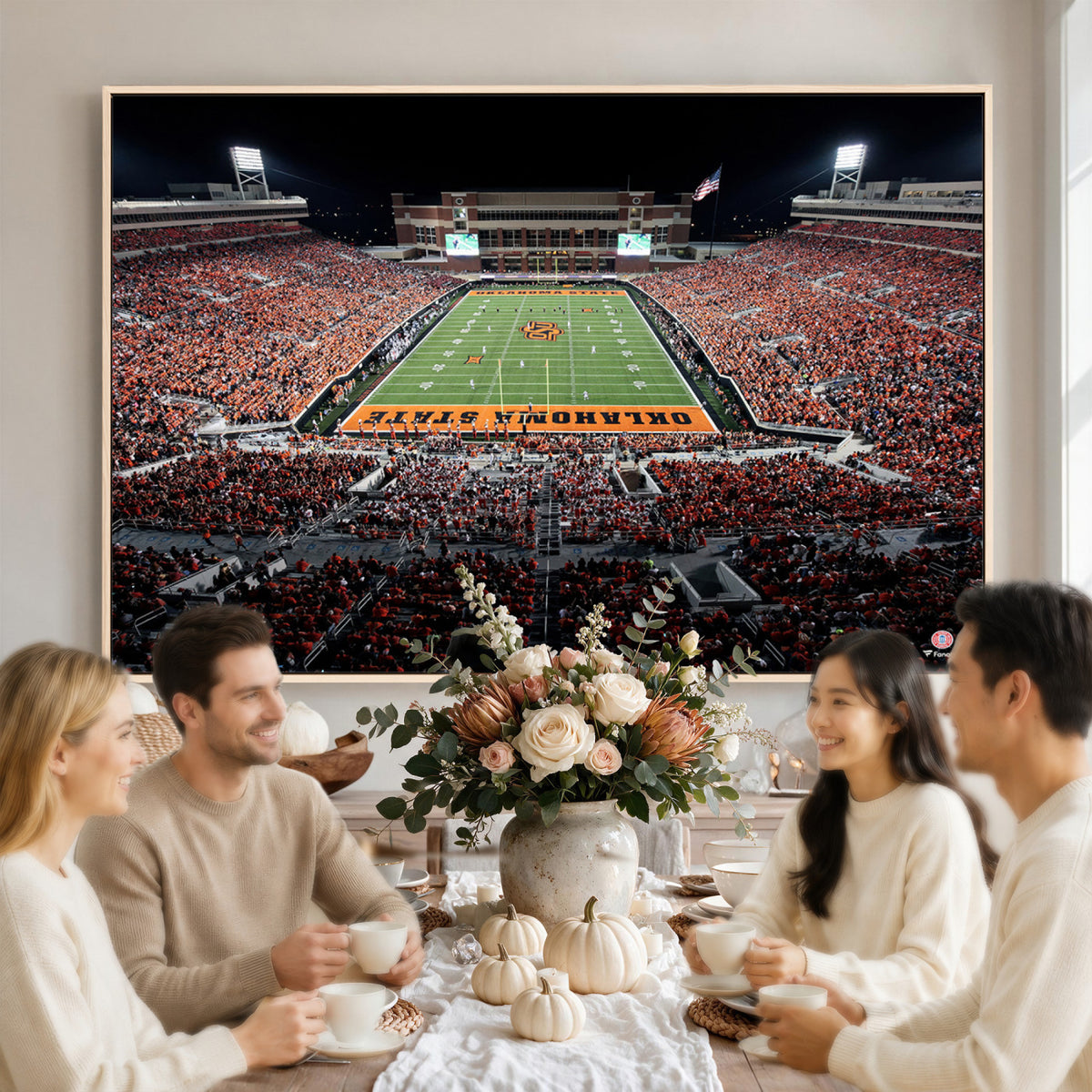 81675-MGV-CV-36X24 - Oklahoma State Cowboys Canvas Print, Football Team Print