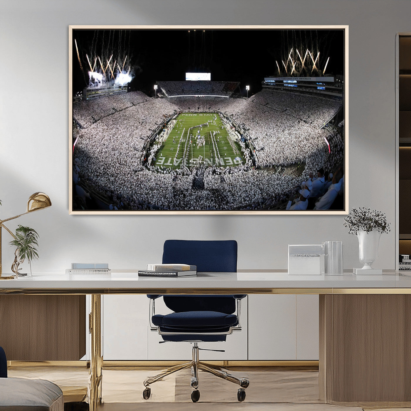 84537-MGV-FC-36X24_Natural-Penn State Beaver Stadium Canvas Wall Art - Nittany Lions Football Print