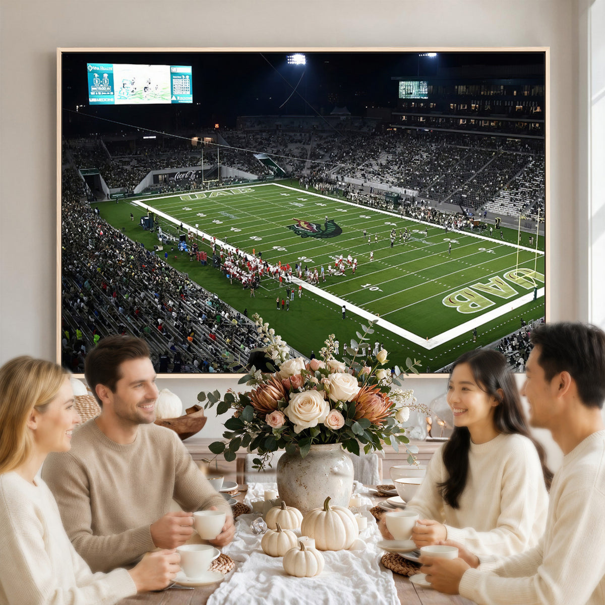 81740-MGV-CV-36X24 - UAB Blazers Football Team Print - Birmingham Protective Stadium Wall Art Canvas Print