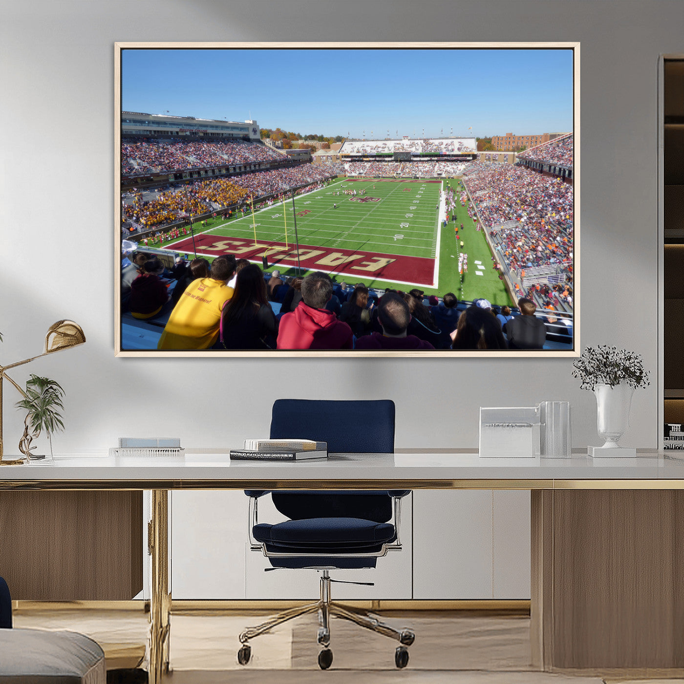 MGV-FC-36X24 - Boston College Eagles Football Team Print - Boston Alumni Stadium Wall Art Canvas Print