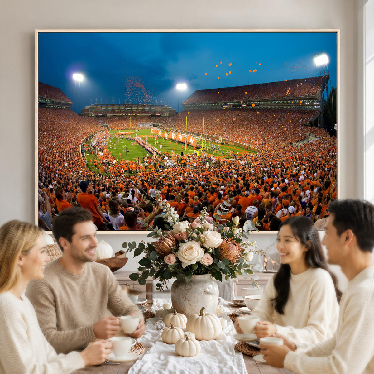 26196-MGV-CV-36X24 - Clemson University Tigers Football Team Print, Clemson
