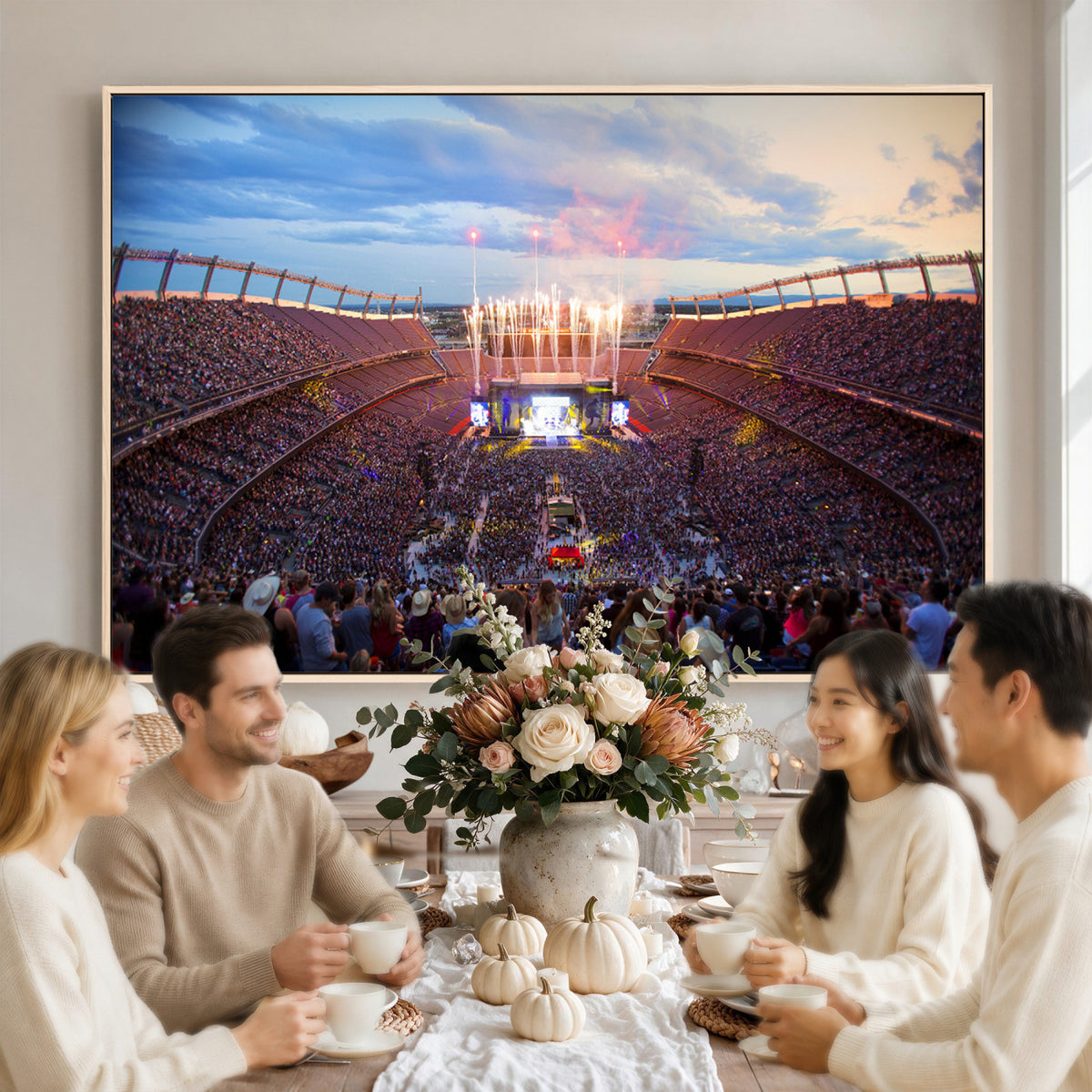 24689-MGV-CV-36X24 - Denver Broncos Football Team Print Canvas, Empower Field