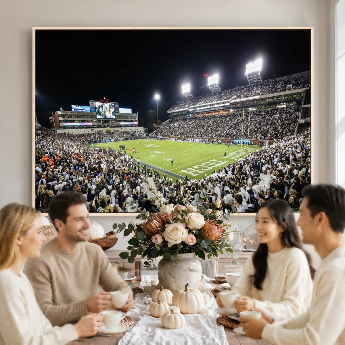 49339-MGV-CV-36X24 - Georgia Tech Yellow Jackets Football Team Print, Atlanta