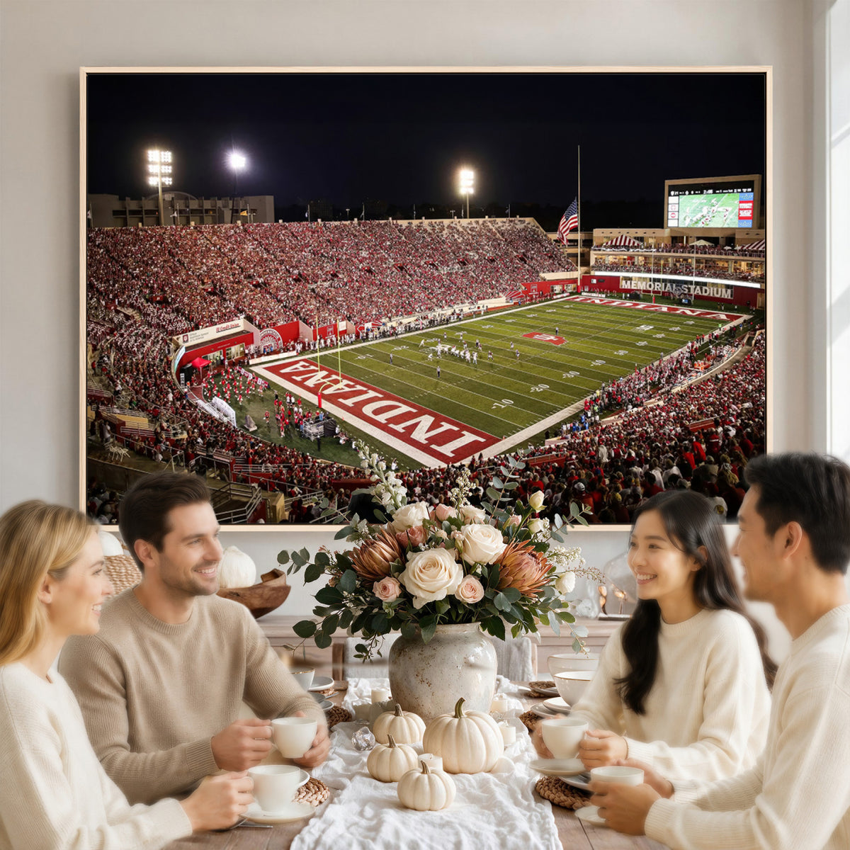 82748-MGV-CV-36X24 - Indiana University Hoosiers Football Team Print Canvas