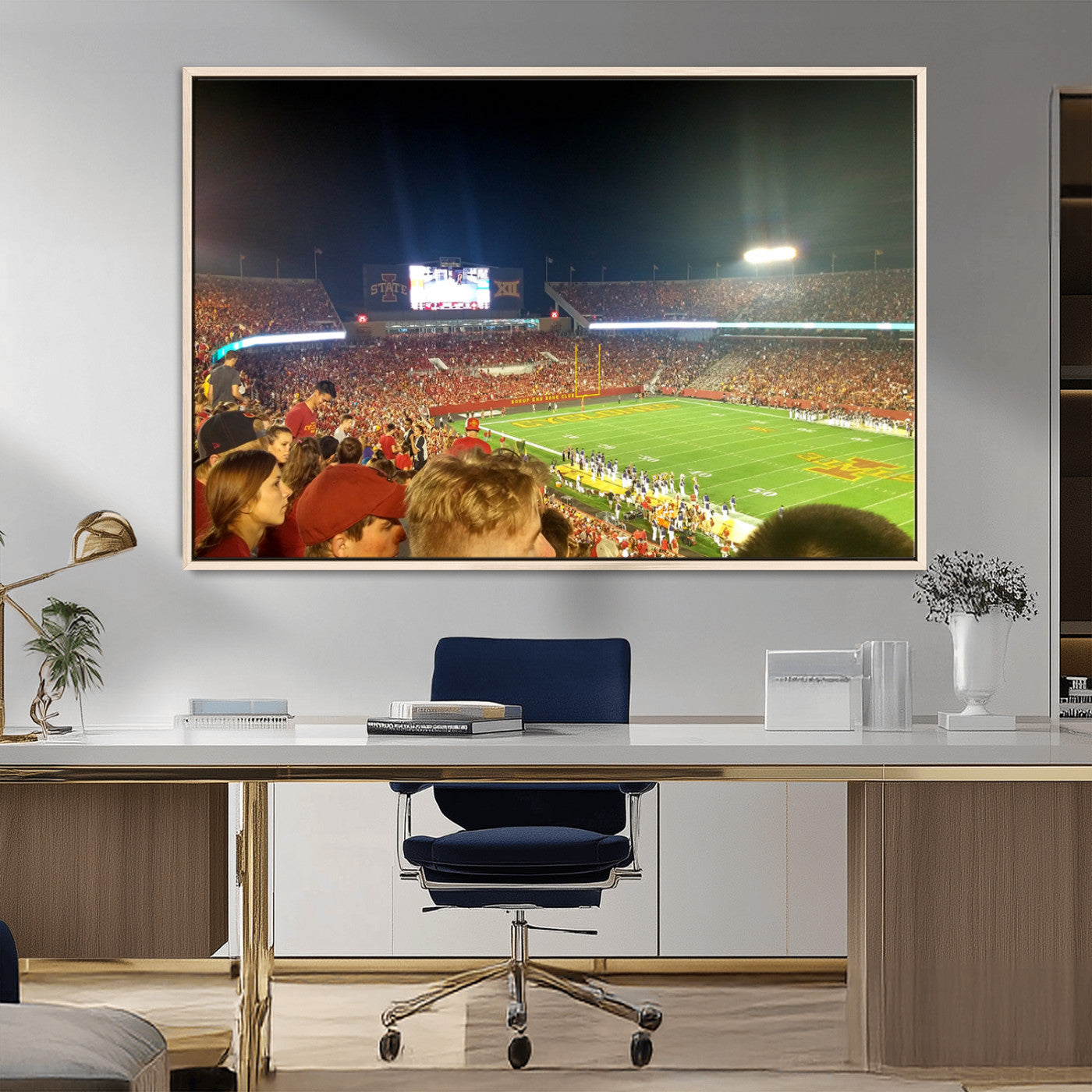 MGV-FC-36X24 - Iowa State University Cyclones Art Print, Football Team Print - Jack Trice Stadium Ames Wall Art