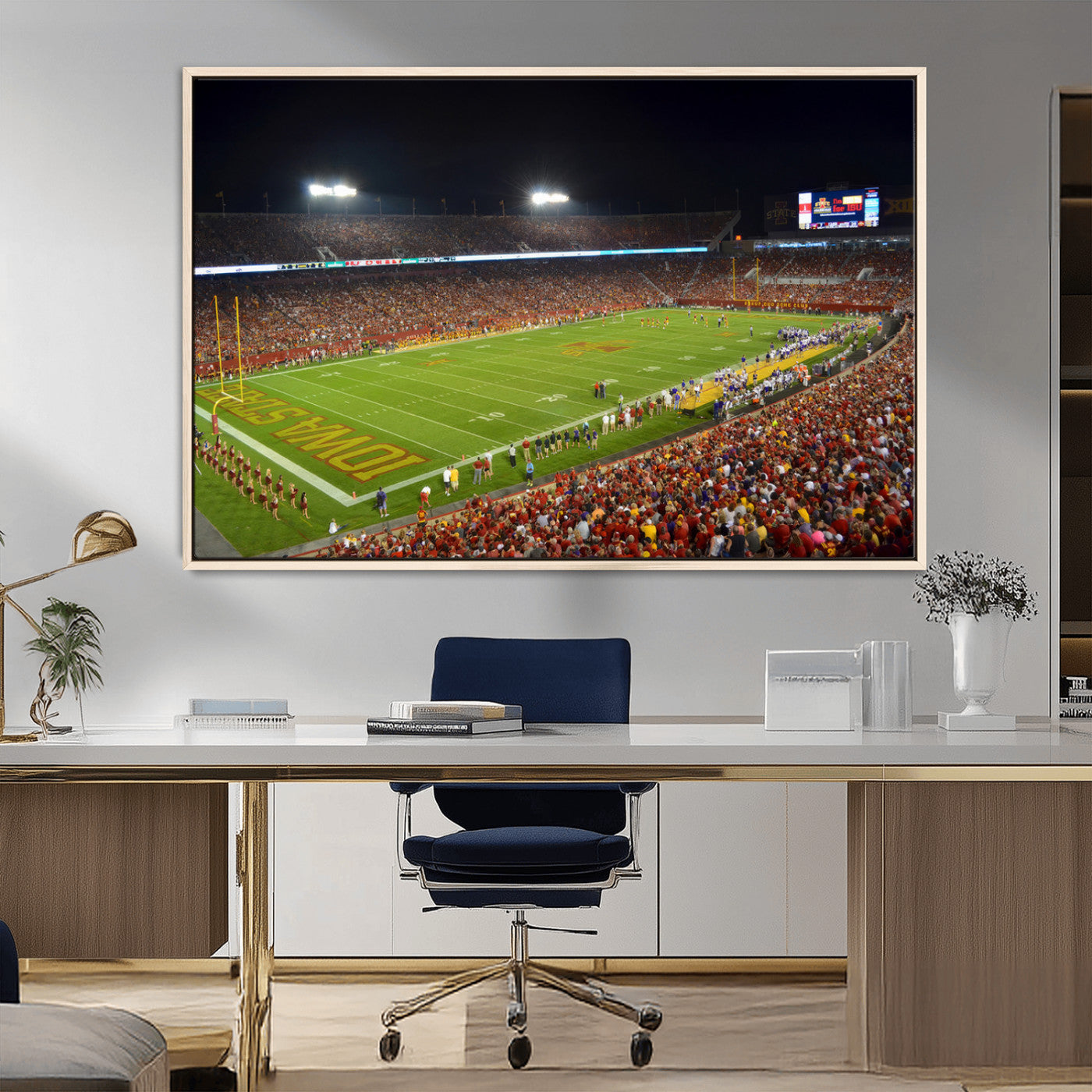 MGV-FC-36X24 - Iowa State University Cyclones Football Team Print - Ames Jack Trice Stadium Canvas Print
