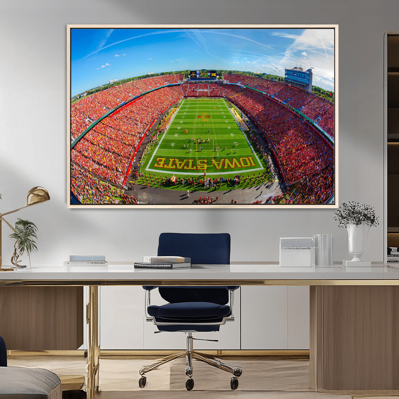MGV-FC-36X24 - Iowa State University Cyclones Football Team Print - Ames Jack Trice Stadium Art Canvas Print