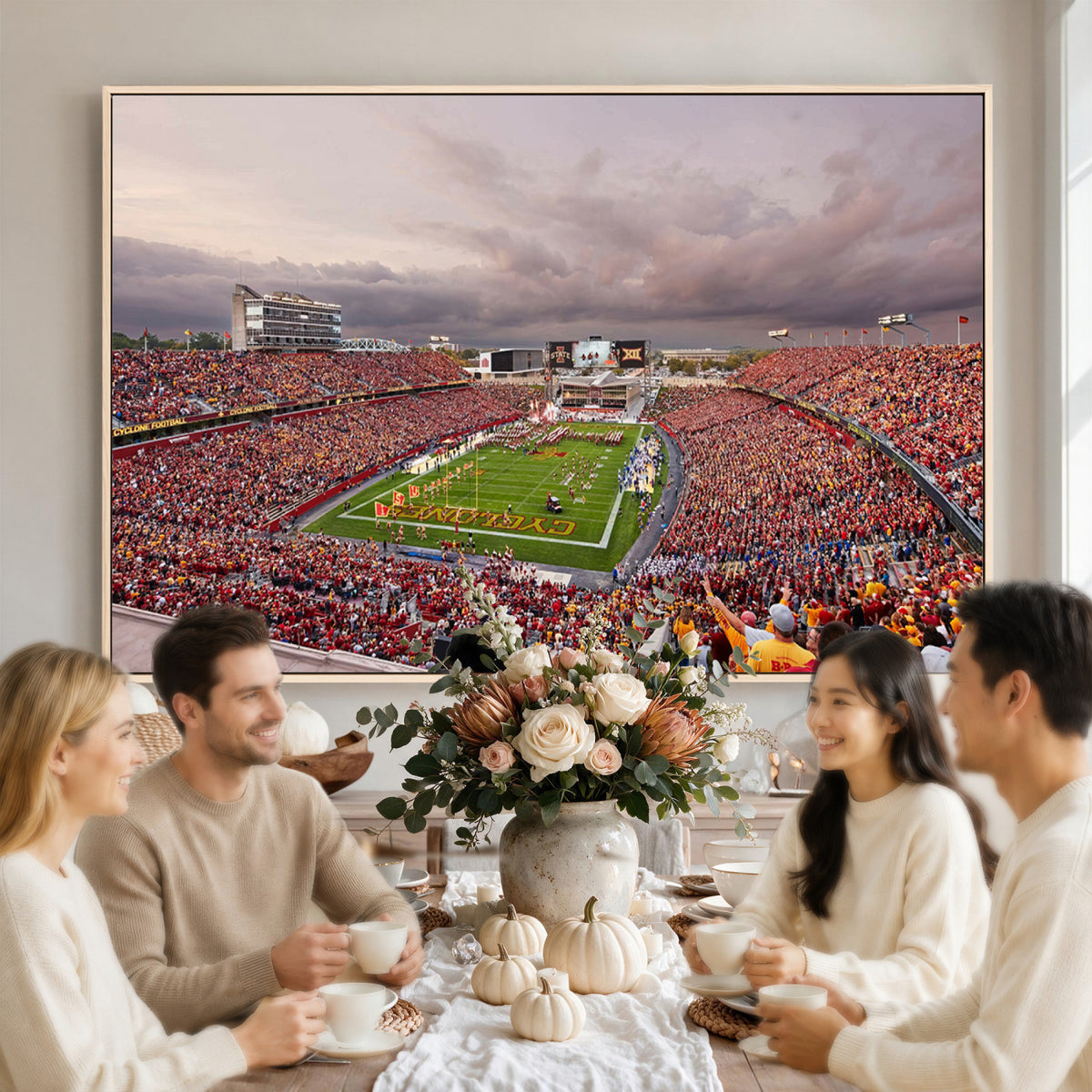 50373-MGV-CV-36X24 - Iowa State University Cyclones Football Team Print, Ames