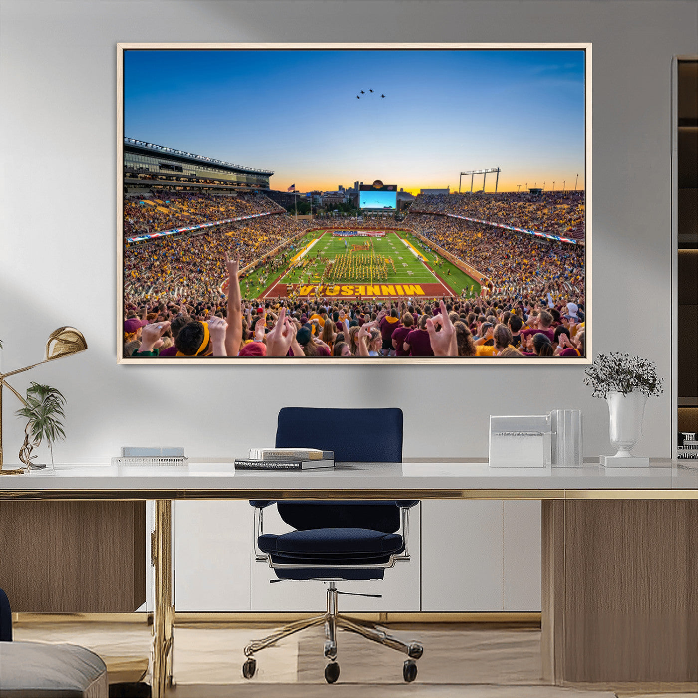 MGV-FC-36X24 - University of Minnesota Golden Gophers Art Print, Football Team Print - Minneapolis Huntington Bank