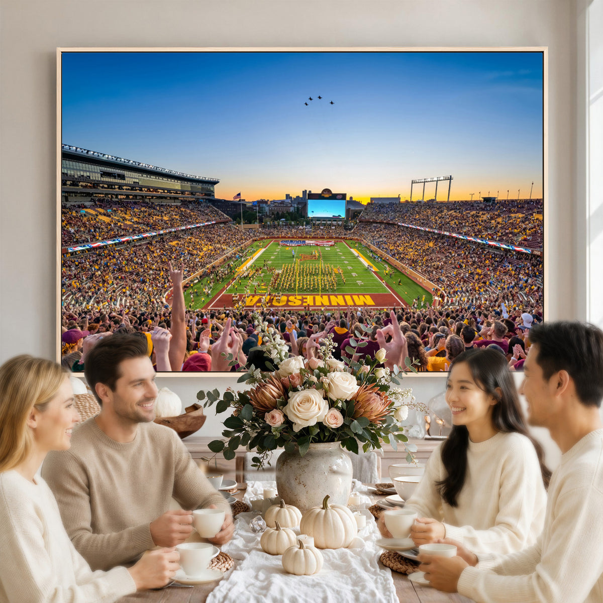 84421-MGV-CV-36X24 - University of Minnesota Golden Gophers Art Print, Football Team Print - Minneapolis Huntington Bank