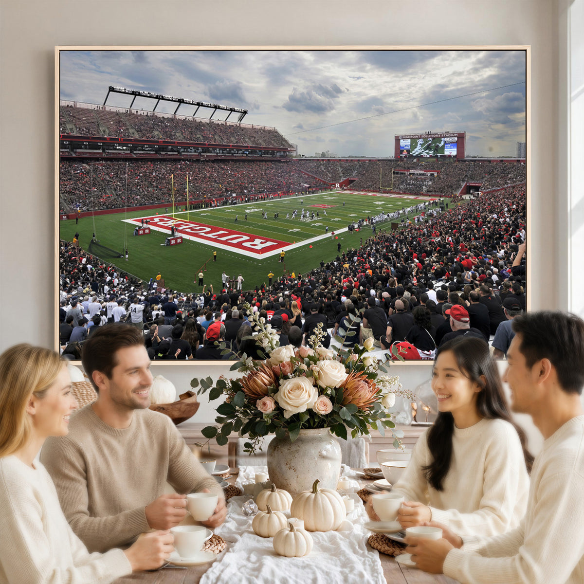 66777-MGV-CV-36X24 - Rutgers Scarlet Knights Football Team Print, SHI Stadium