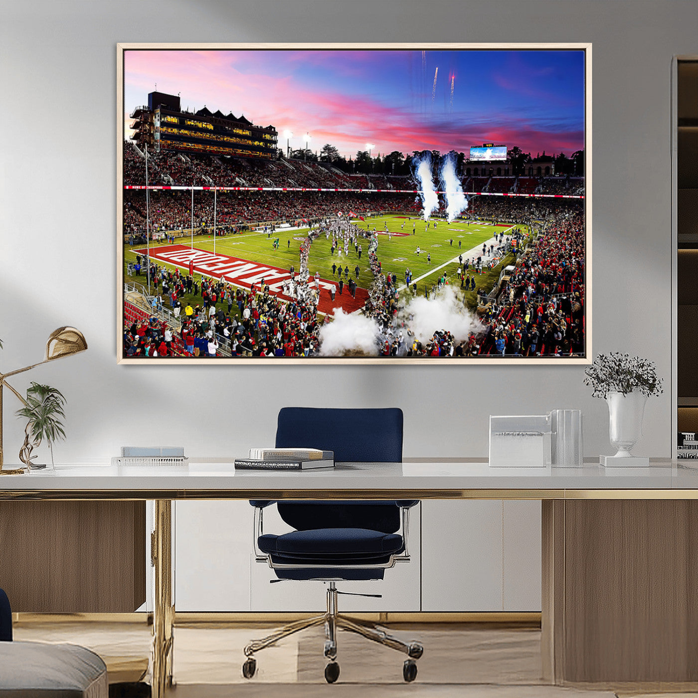 MGV-FC-36X24 - Stanford University Cardinal Football Team Print - Stanford Stadium Wall Art Canvas Print