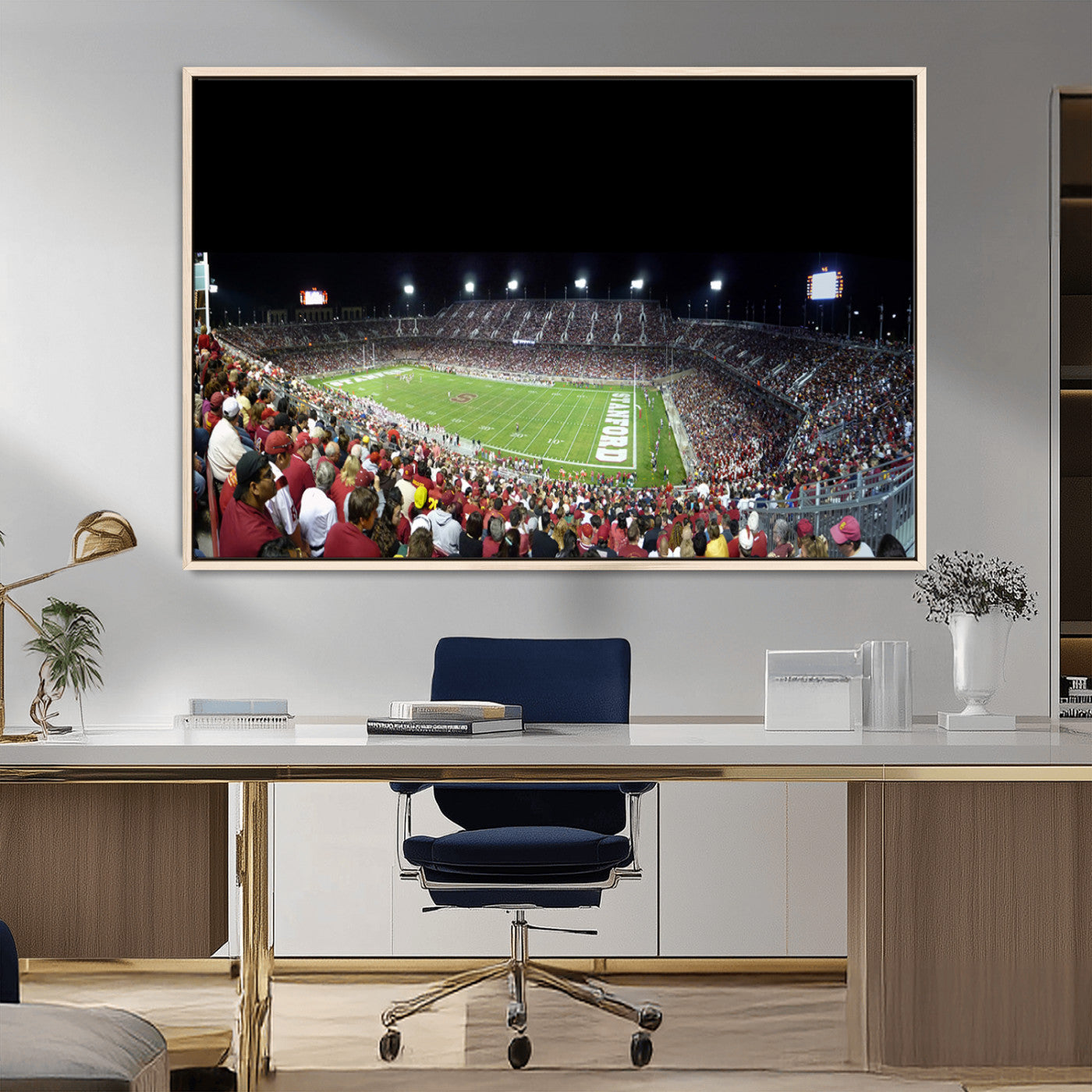 MGV-FC-36X24 - Stanford University Cardinal Football Team Print - Stanford Stadium Wall Art Canvas Print