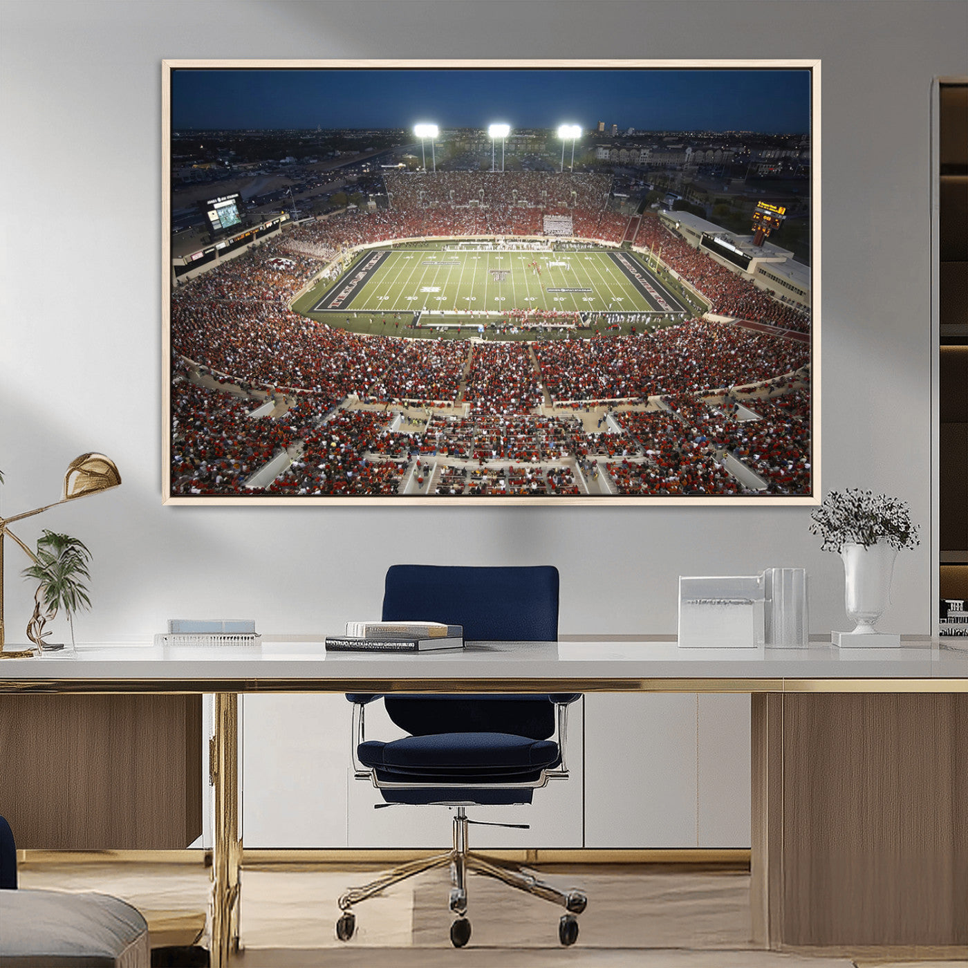 MGV-FC-36X24 - Texas Tech Red Raiders Football Team Print - Lubbock Jones AT&T Stadium Wall Art Canvas Print