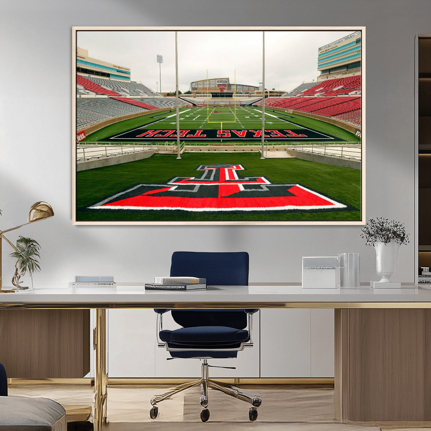 MGV-FC-36X24 - Texas Tech Red Raiders Football Team Print - Lubbock Jones AT&T Stadium Wall Art Canvas Print