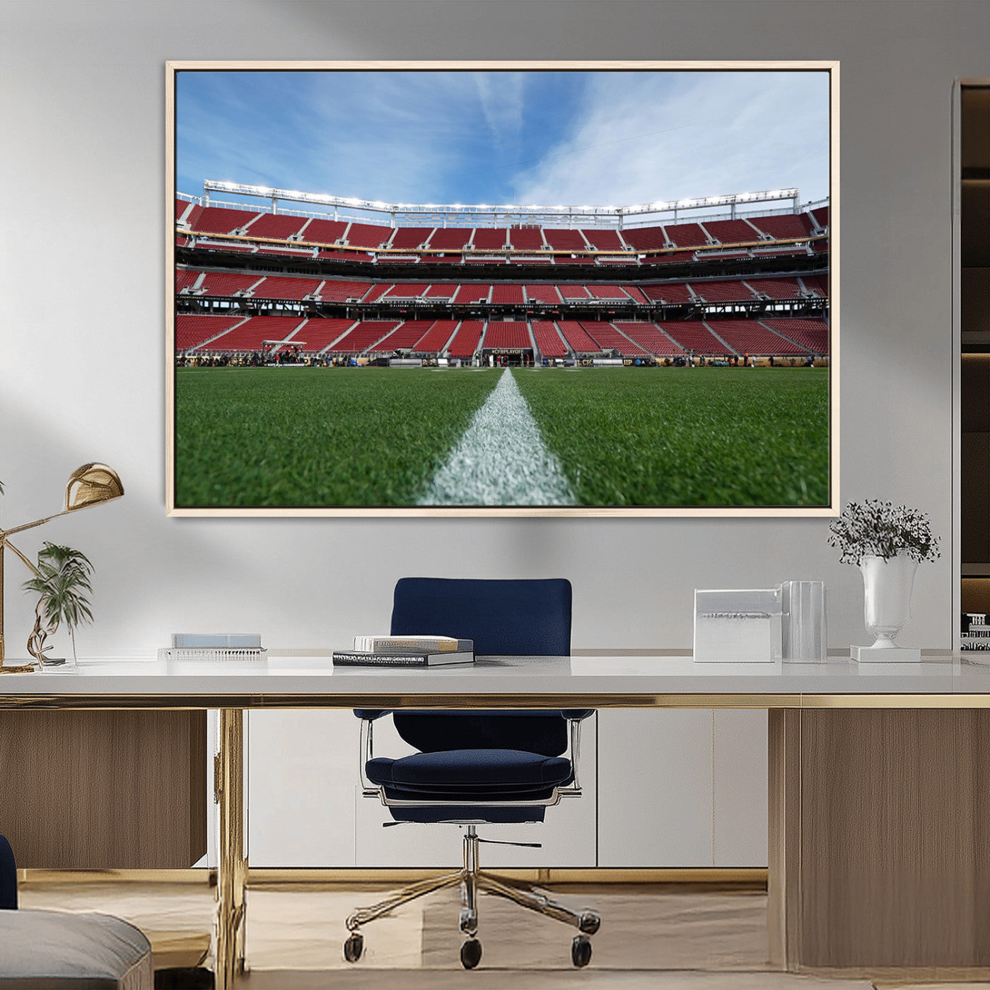 MGV-FC-36X24 - University of Tulsa Golden Hurricane Football Team Print - Tulsa H.A. Chapman Stadium Wall Art