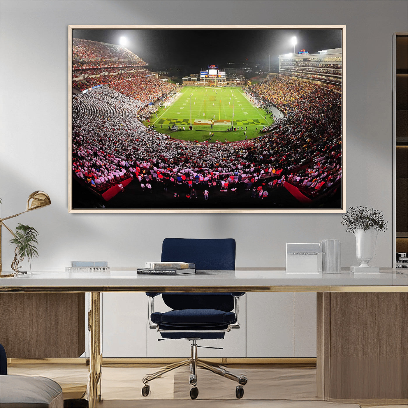 MGV-FC-36X24 - University of Maryland Terrapins Football Team Print - College Park SECU Stadium Wall Art Canvas