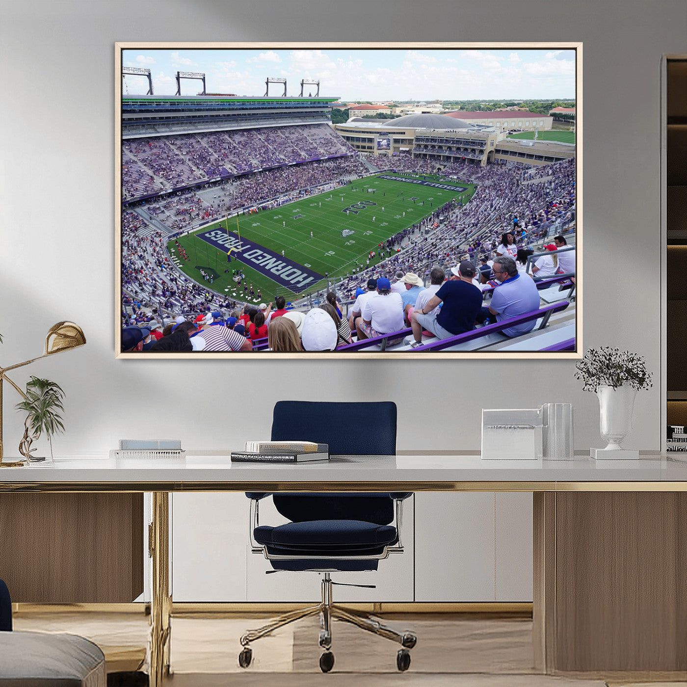 MGV-FC-36X24 - The Texas Christian University TCU Horned Frogs Football Team Print - Fort Worth Amon G. Carter