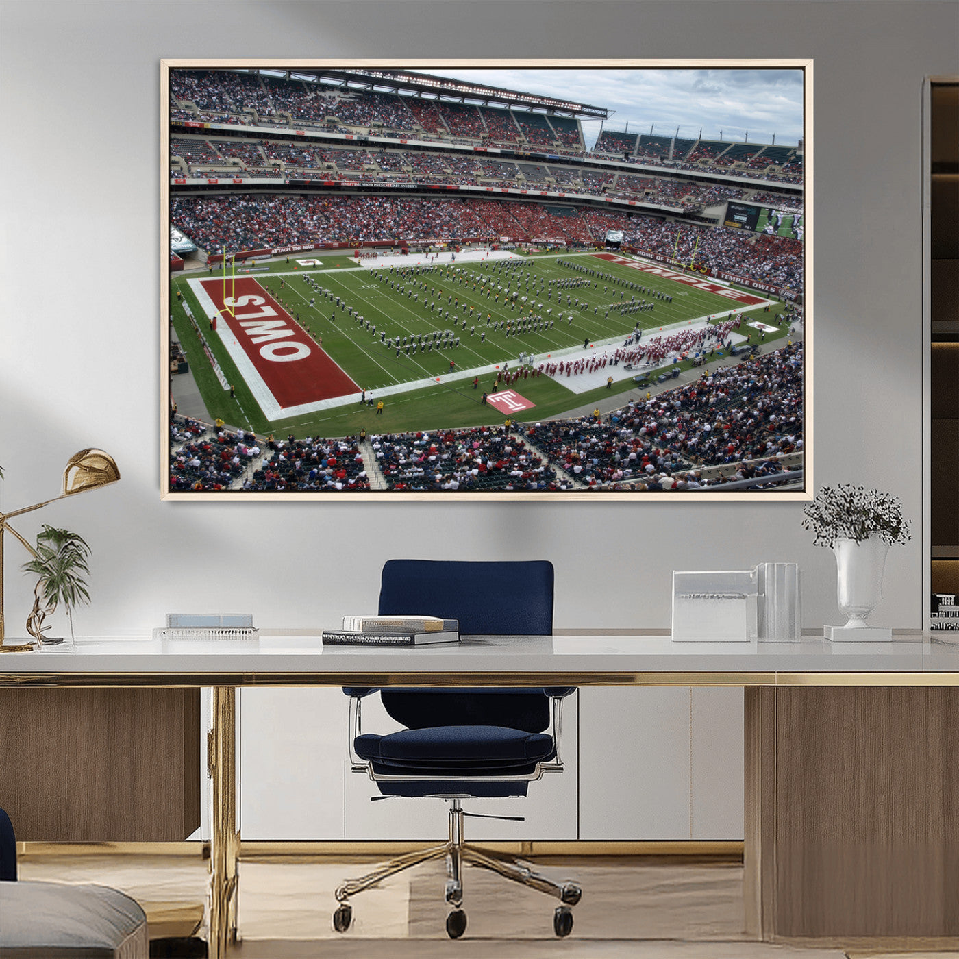 MGV-FC-36X24 - The Temple University Owls Athletics Team Print - Philadelphia Lincoln Financial Field Stadium Wall