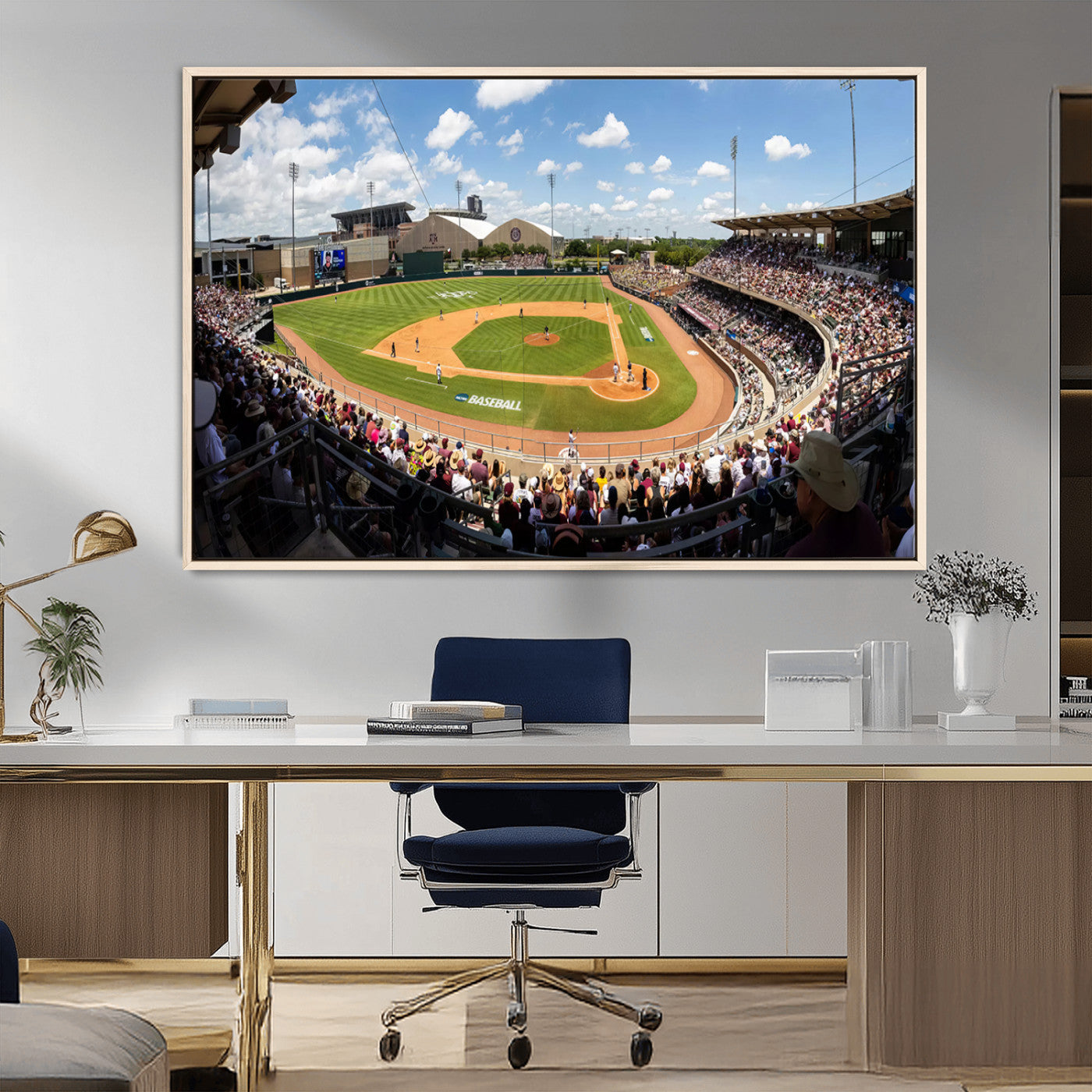 MGV-FC-36X24 - The Texas A&M University Aggies Athletics Team Print - College Station Kyle Field Wall Art Canvas