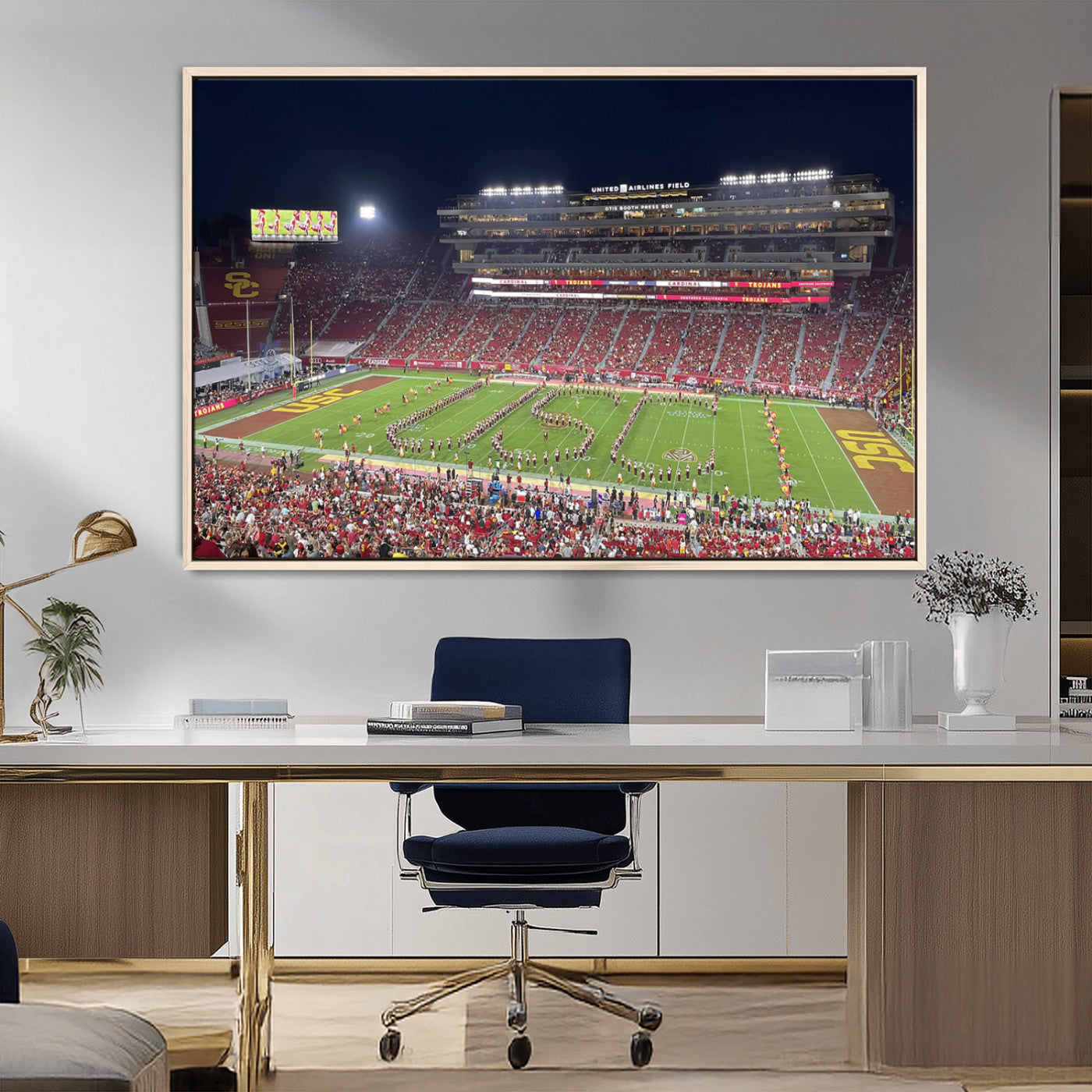MGV-FC-36X24 - The University of Southern California USC Trojans Football Team Print - Los Angeles Memorial