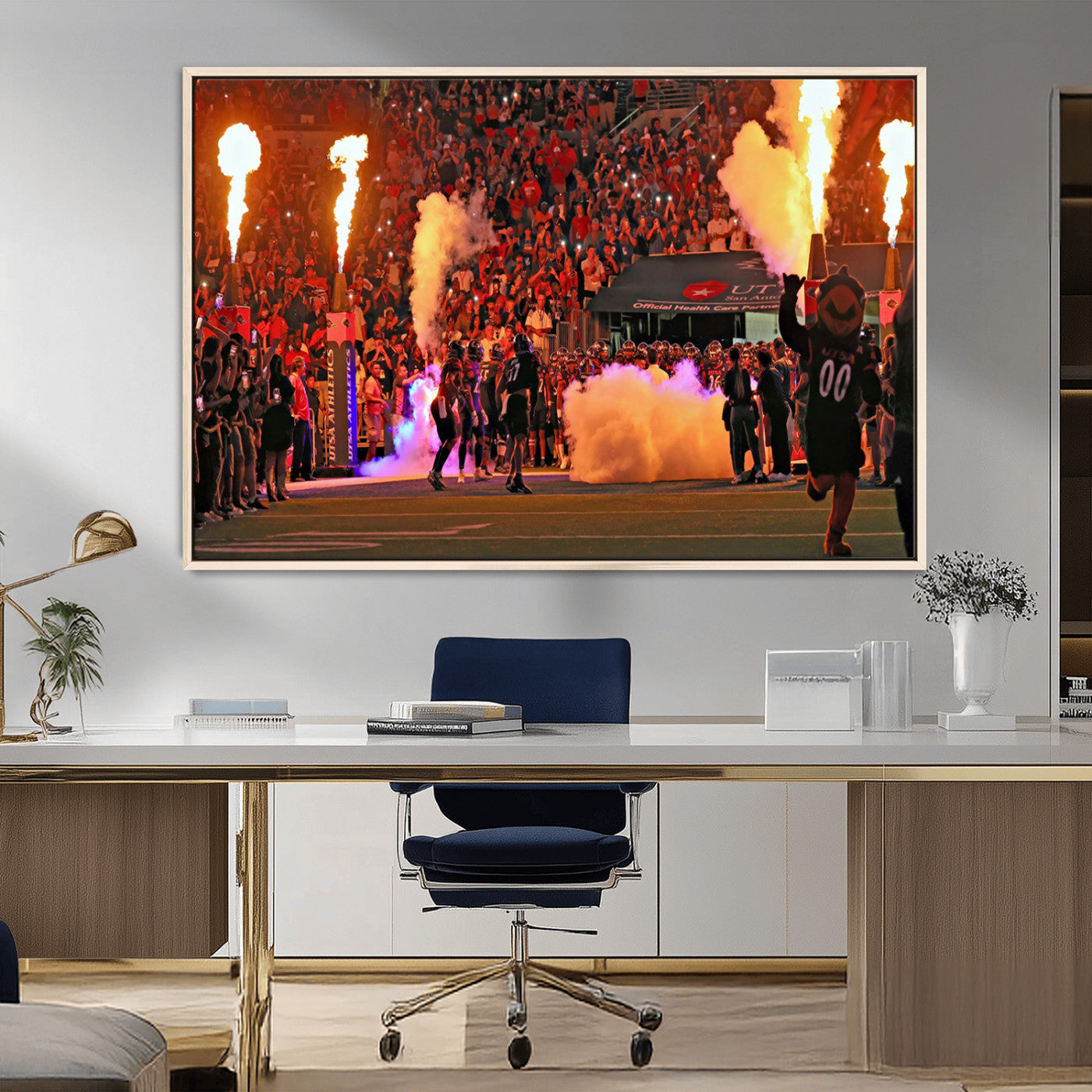 MGV-FC-36X24 - The University of Texas at San Antonio Roadrunners Football Team Print - San Antonio Alamodome Wall