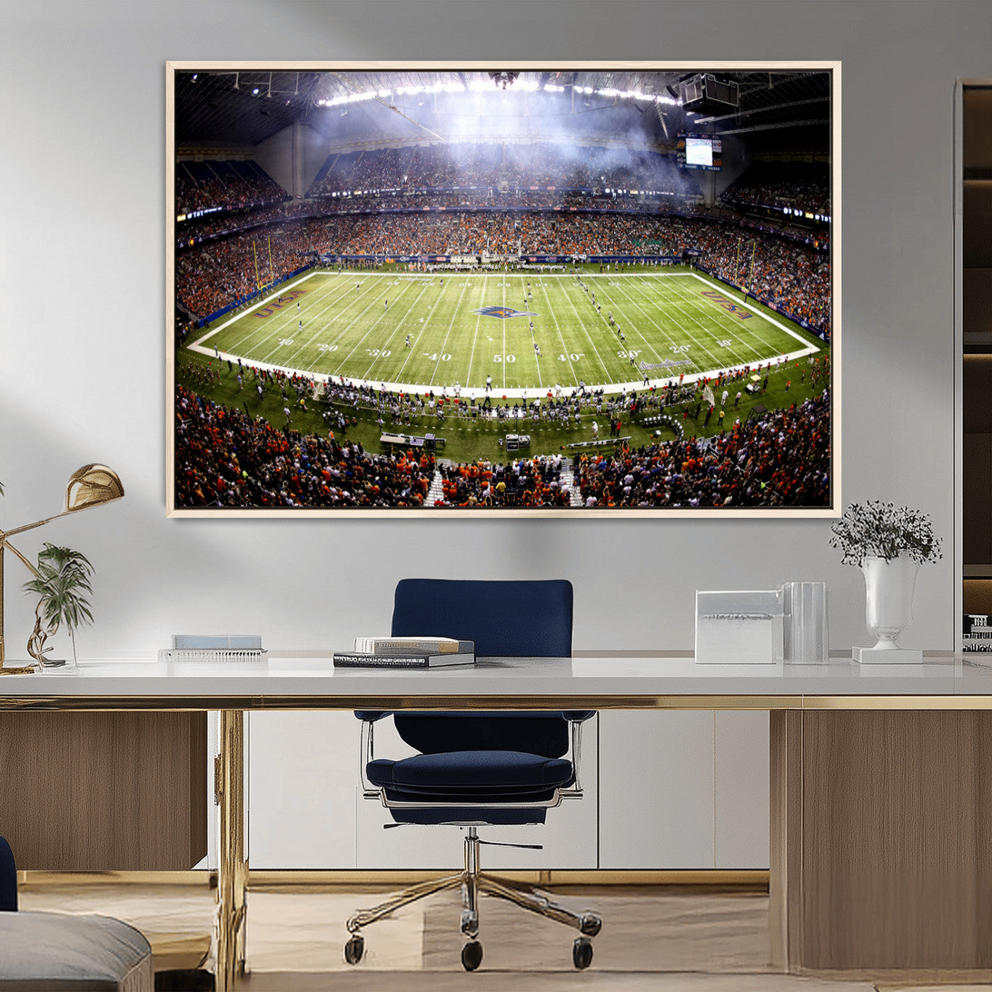 MGV-FC-36X24 - The University of Texas at San Antonio Roadrunners Football Team Print - San Antonio Alamodome Wall