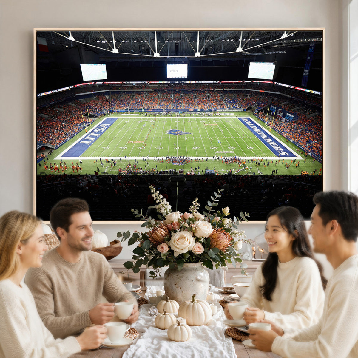 98617-MGV-CV-36X24 - The University of Texas at San Antonio Roadrunners Football Team Print, San Antonio Alamodome