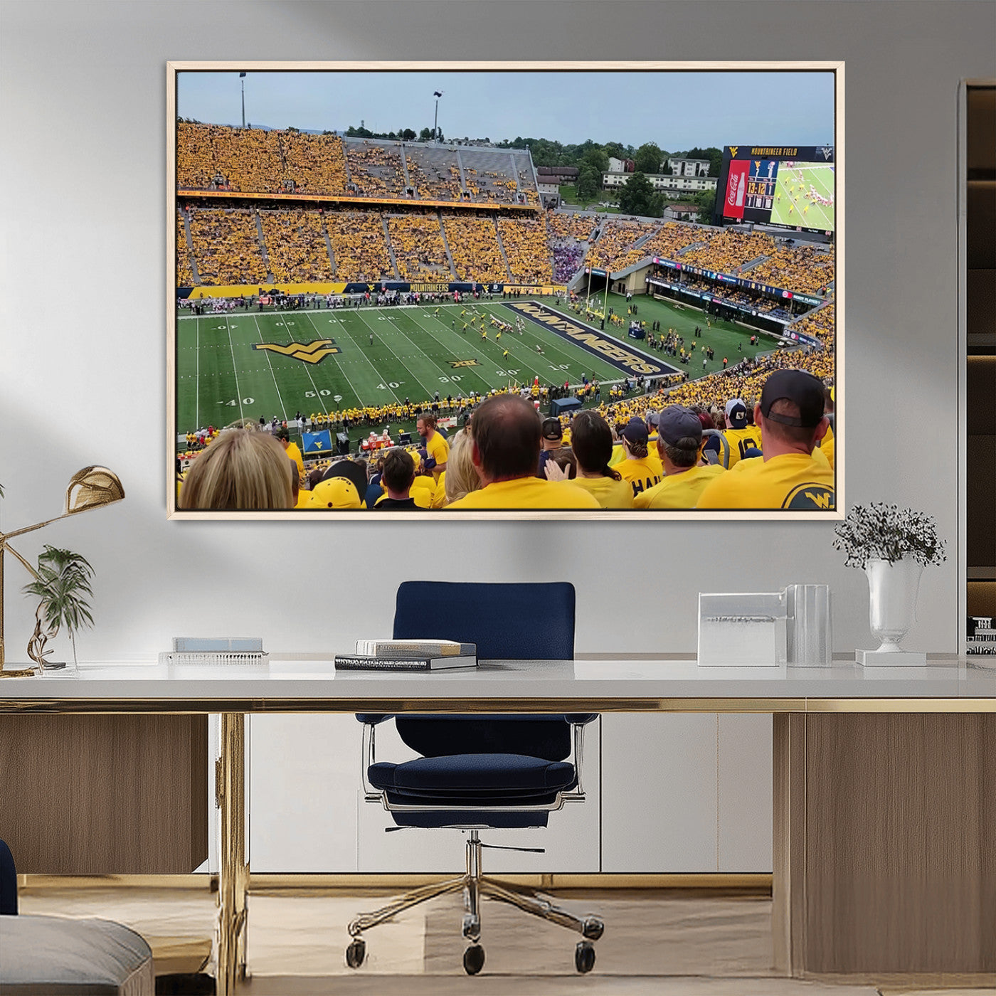 MGV-FC-36X24 - Puskar Stadium Canvas Print Wall Art - Morgantown Print - West Virginia University Mountaineers