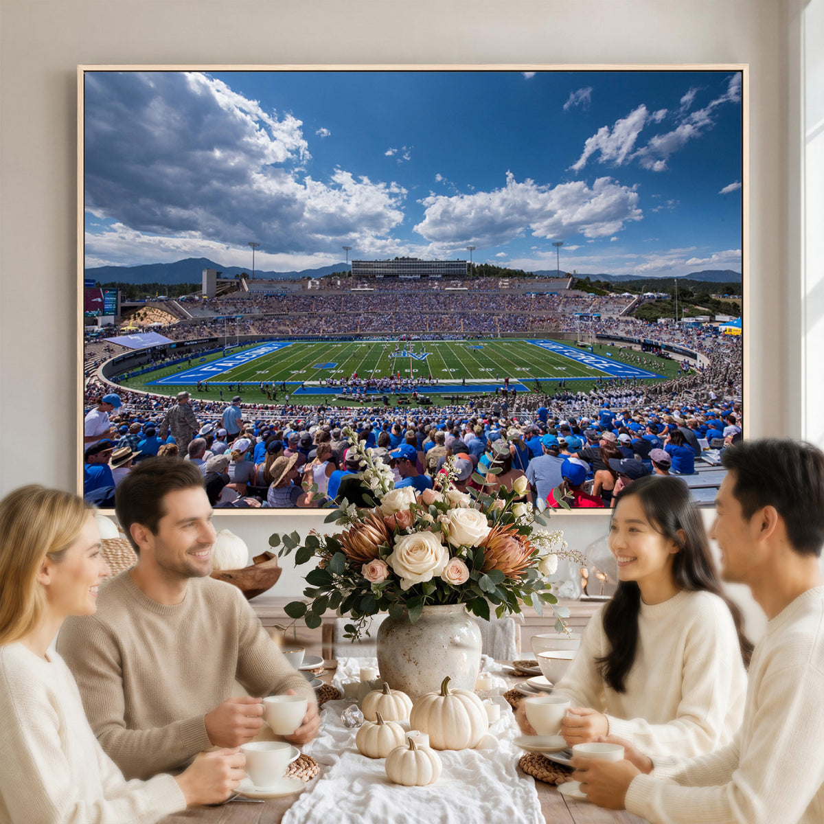 59281-MGV-CV-36X24 - Air Force Falcons Football Team Print, Colorado Springs