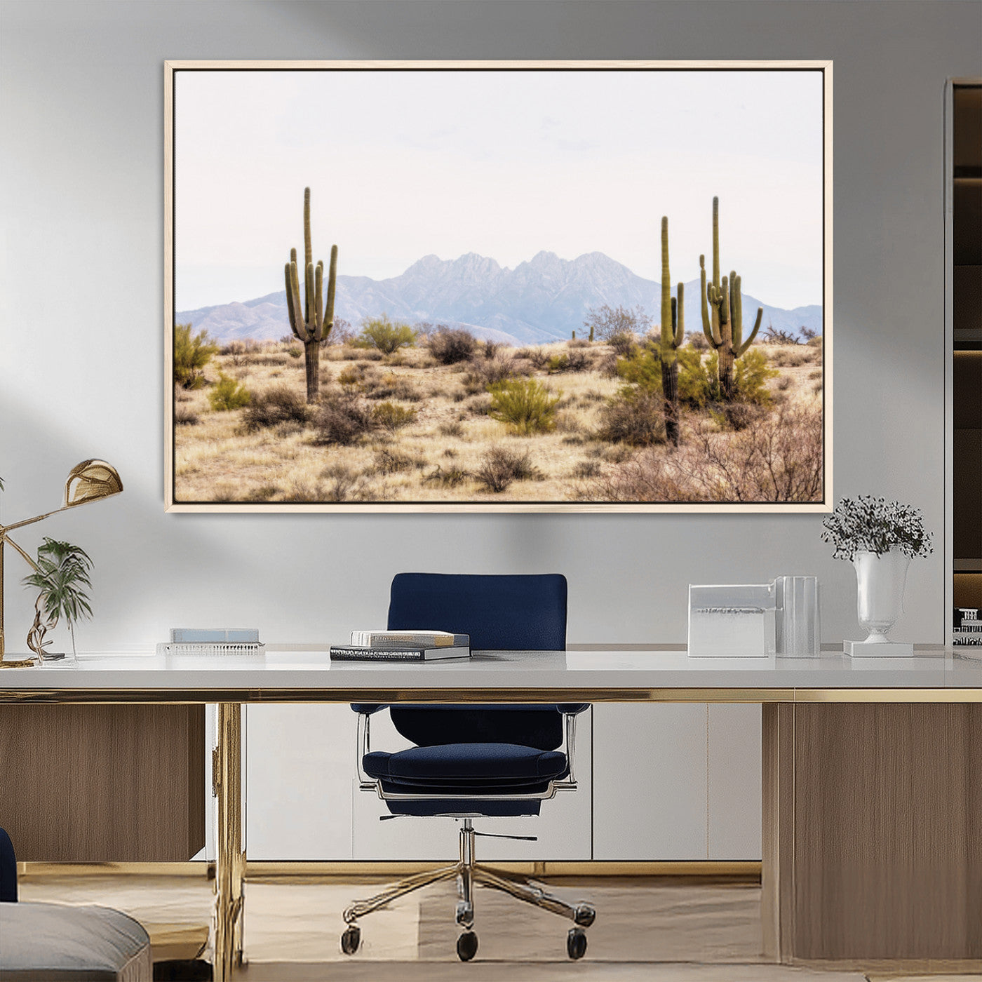 MGV-FC-36X24 - Arizona Desert Wall Art Print | Arizona Desert Canvas Print with Saguaro Cacti | Southwestern