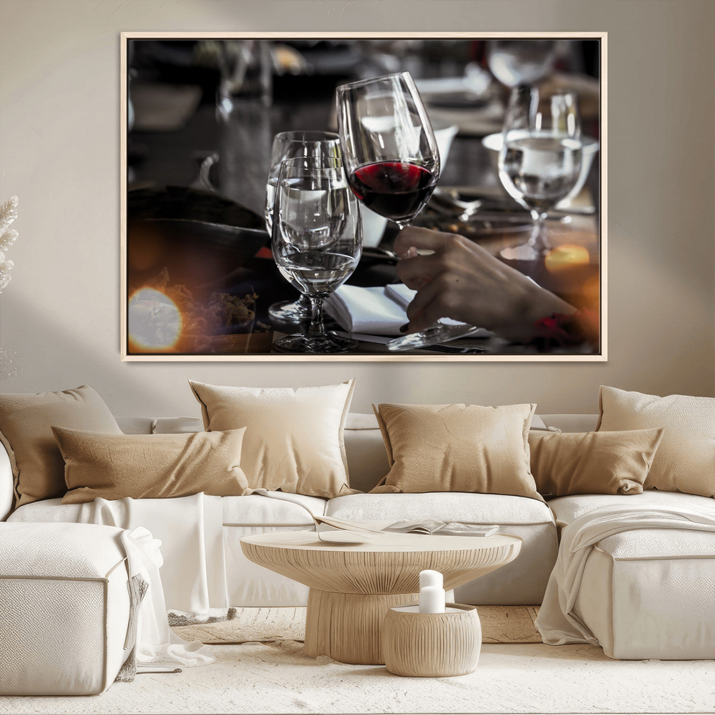 MGV-FC-36X24 - Red Wine and Glass Canvas Print
