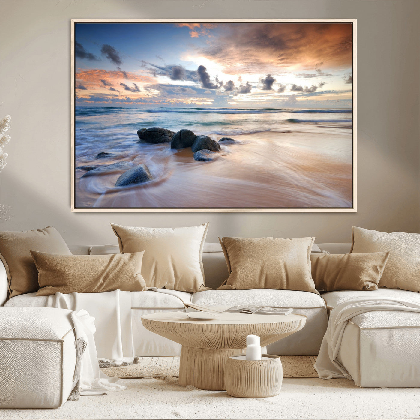 MGV-FC-36X24 - Serene Weather On The Beach Wall Art Canvas Print