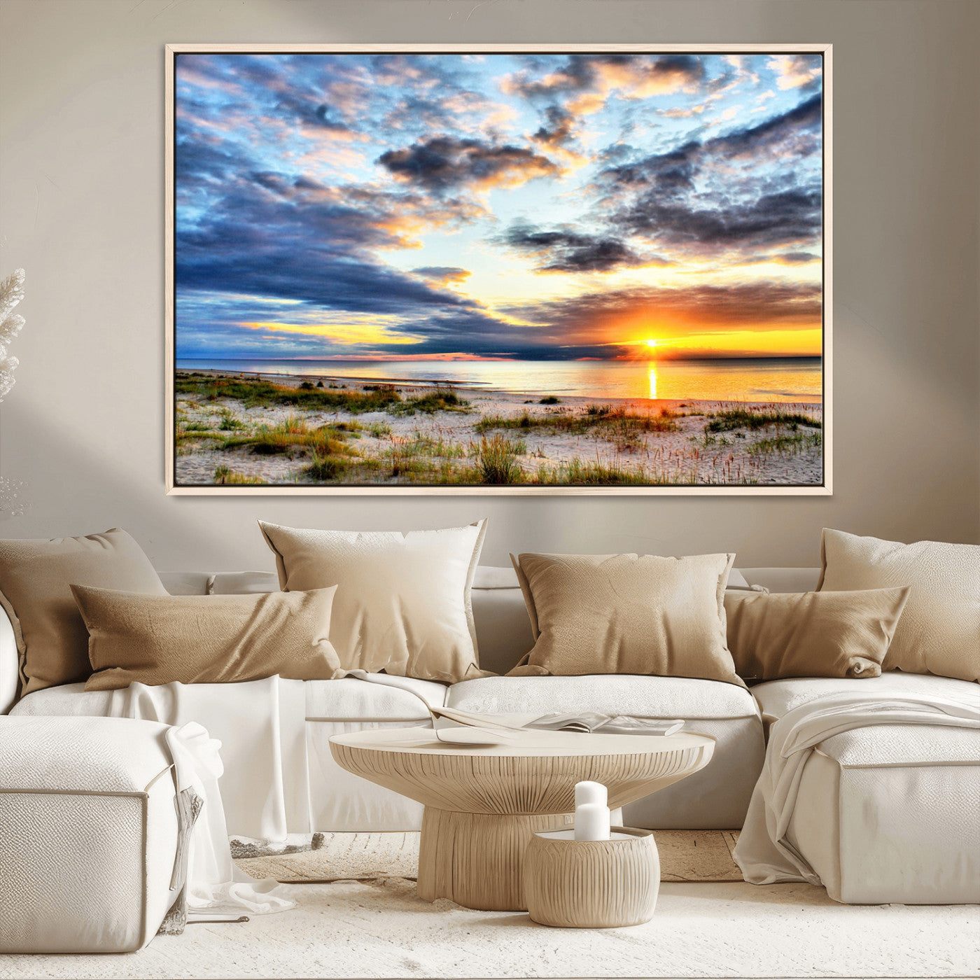 MGV-FC-36X24 - Sunset On The Ocean Wall Art Canvas Print