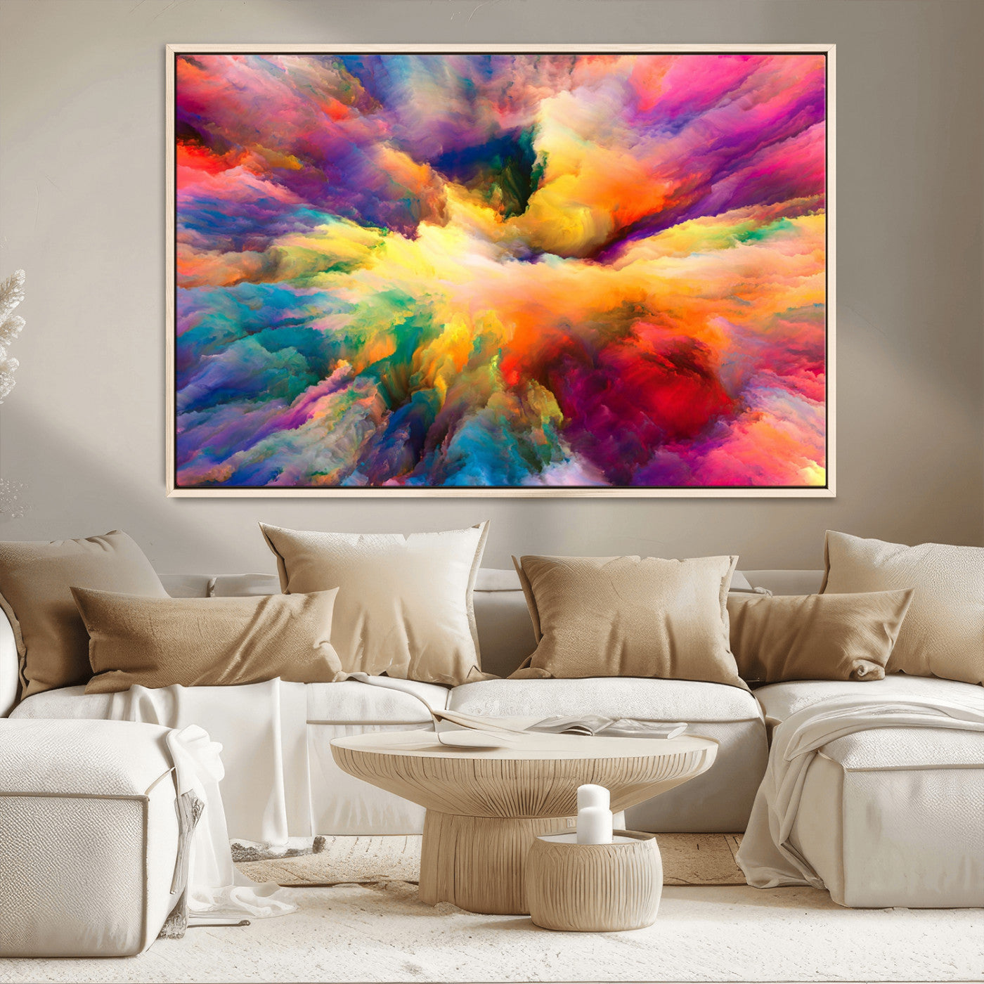 MGV-FC-36X24 - Blazing Vibrant Colors Cloud-like Wall Art Canvas Print