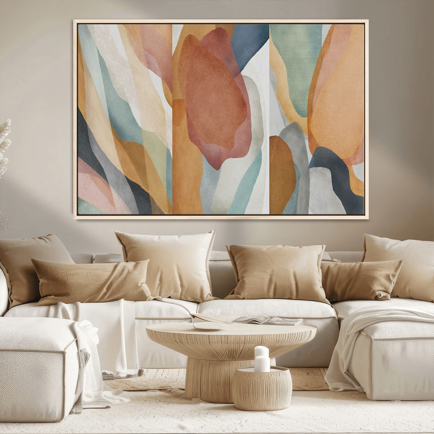 MGV-FC-36X24 - Boho Wall Art Canvas Print Set, Watercolor Boho Wall Art Canvas