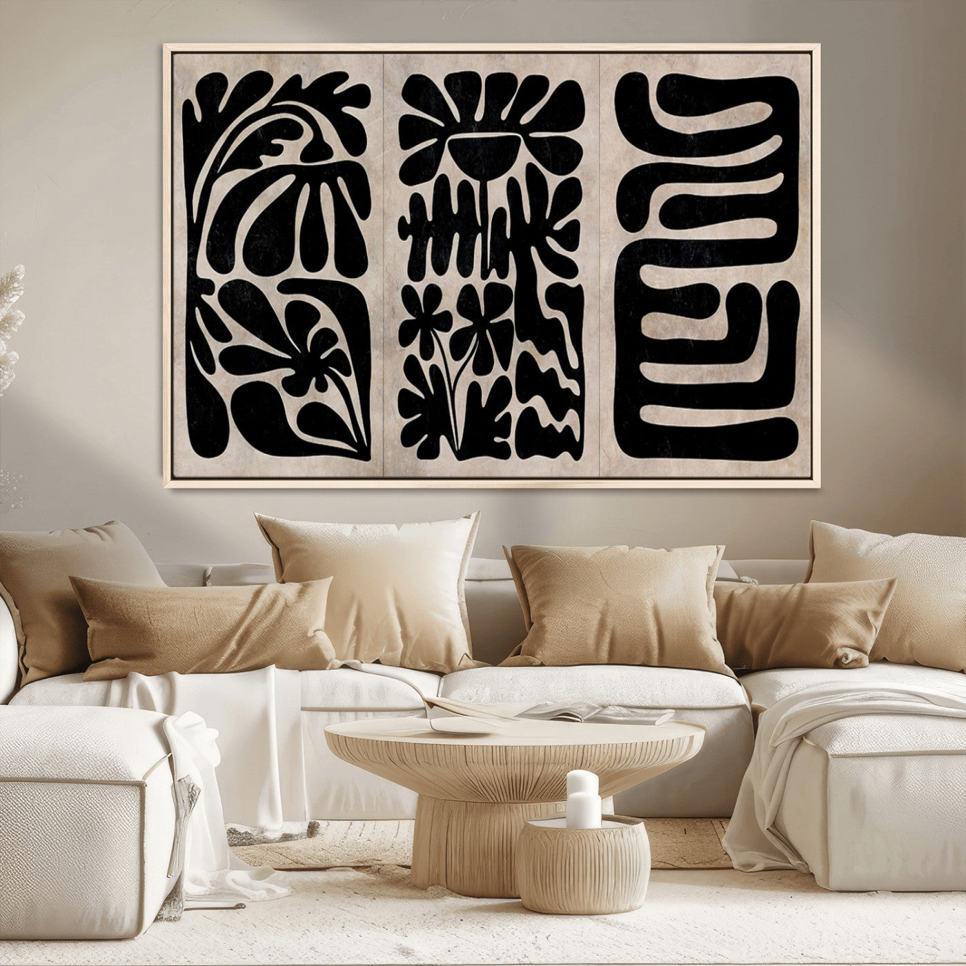 MGV-FC-36X24 - Canvas Print Wall Art Abstract Art Boho, Framed Boho Art Canvas Print