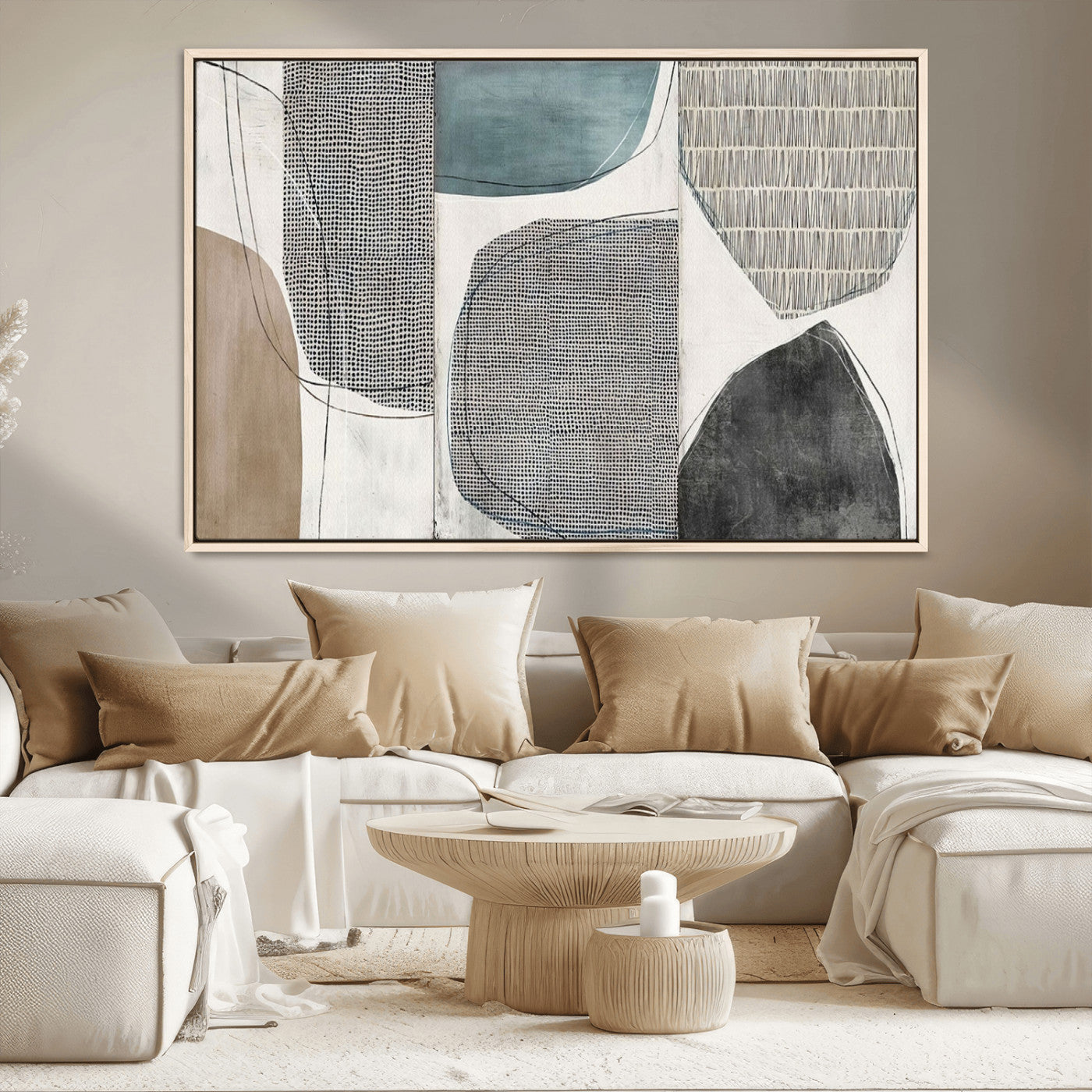 MGV-FC-36X24 - Canvas Print Wall Art Abstract Art Boho, Framed Boho Decor Canvas Print